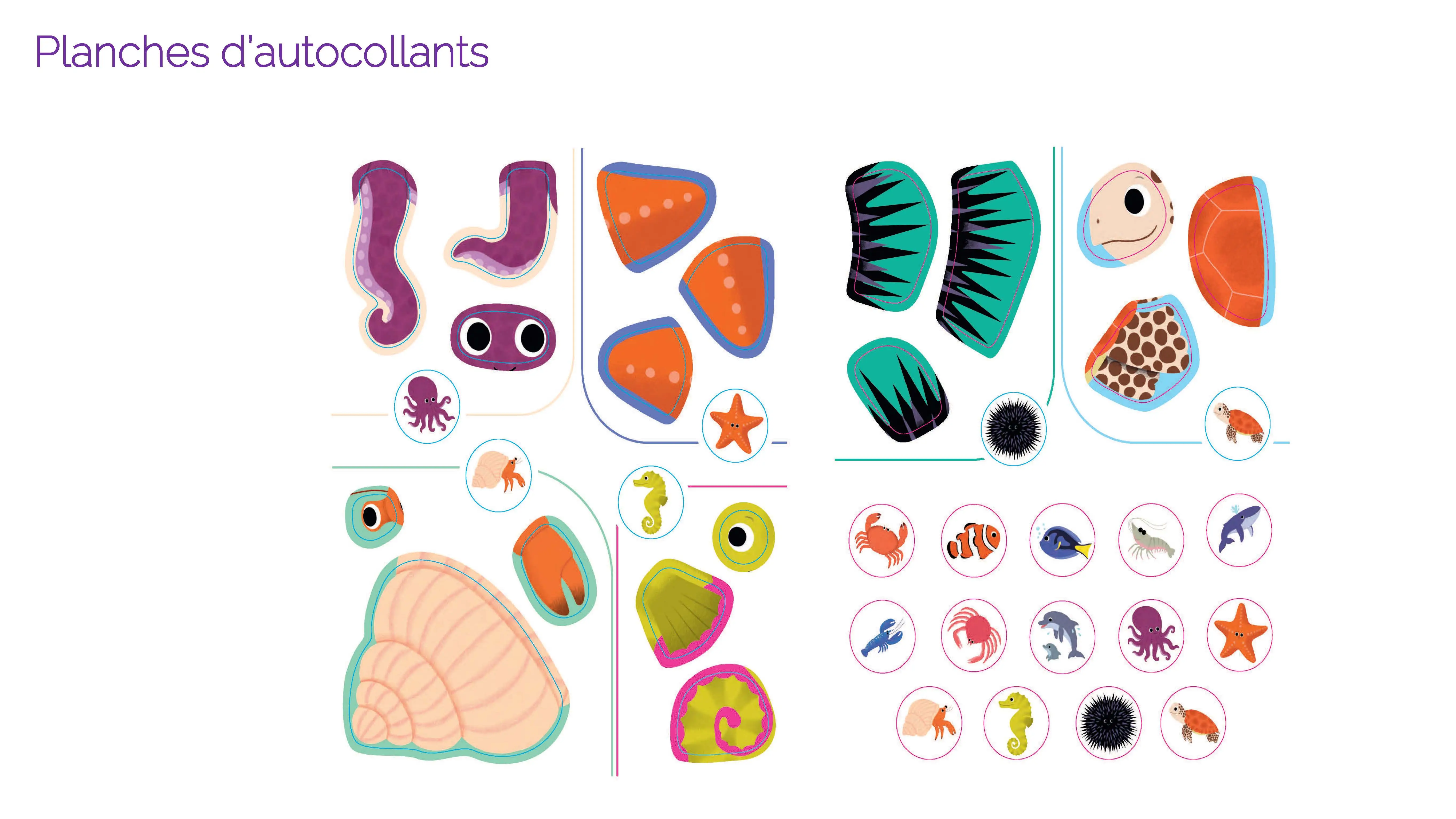 Mes premiers autocollants - Les animaux de la mer - Autocollants repositionnables - Dès 18 mois  - Cahier d'activités - 9782095061494 - page-interieure 02