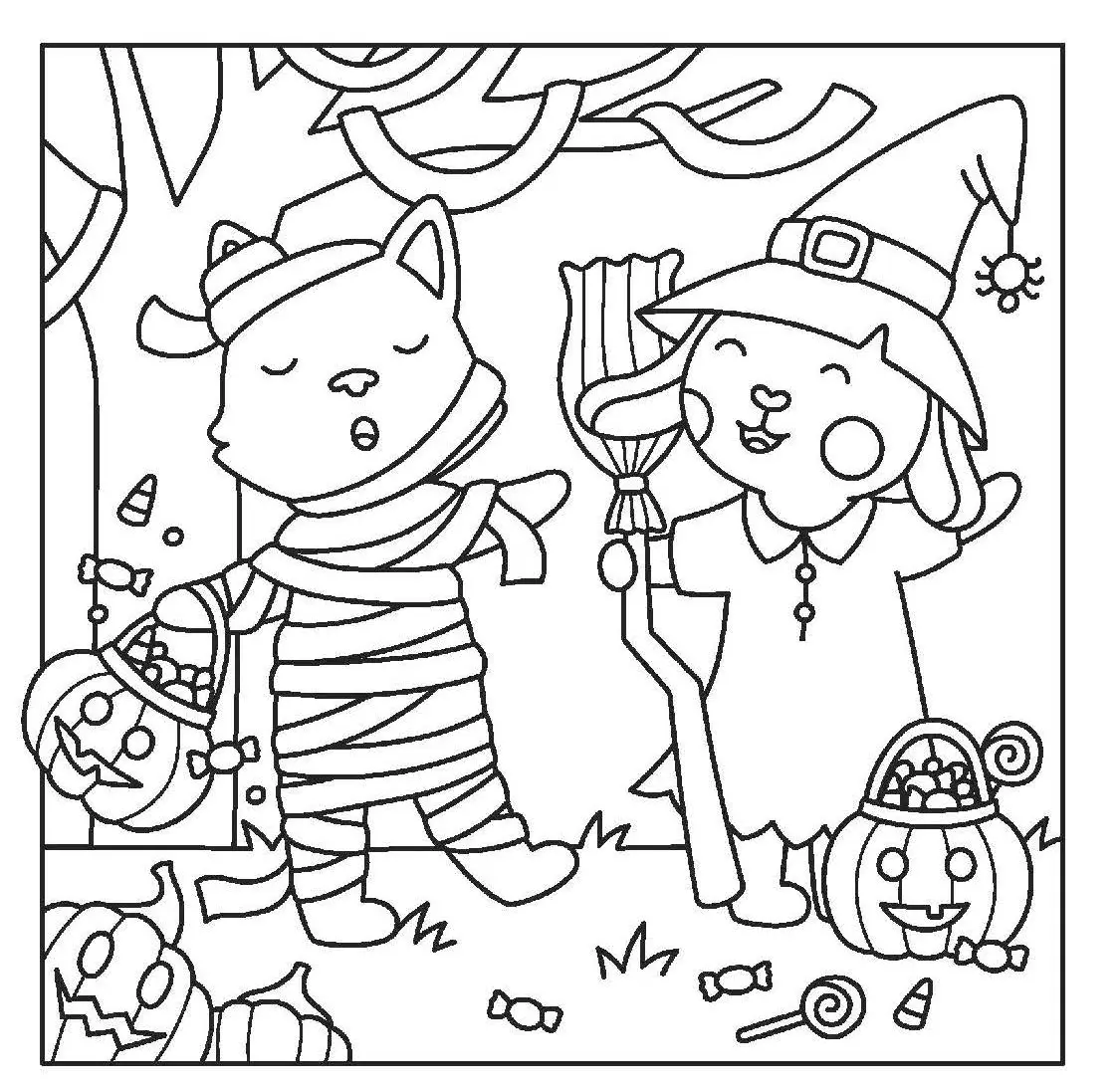Mon petit monde cosy - So Halloween ! - 30 adorables illustrations ensorcelées pour un Halloween créatif et cosy - Cahier d'activités - 9782095067595 - page-interieure 02