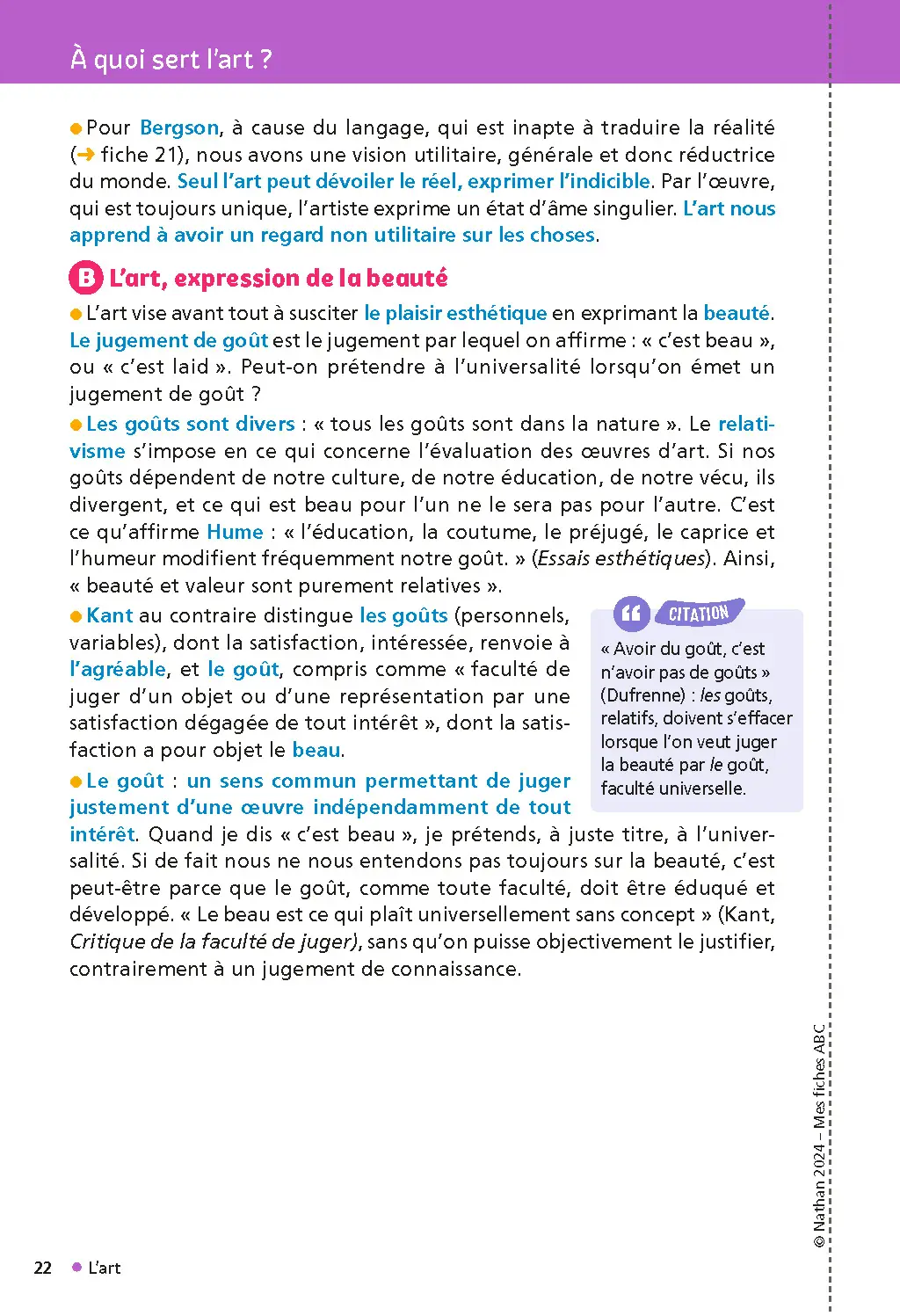 Philosophie Terminale - Mes fiches pour le BAC Tle - BAC 2027 - Fiches - 9782095031916 - page intérieure 022