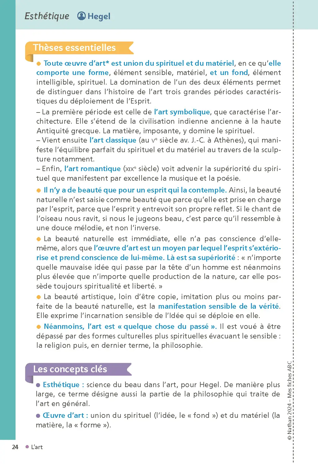 Philosophie Terminale - Mes fiches pour le BAC Tle - BAC 2027 - Fiches - 9782095031916 - page intérieure 024
