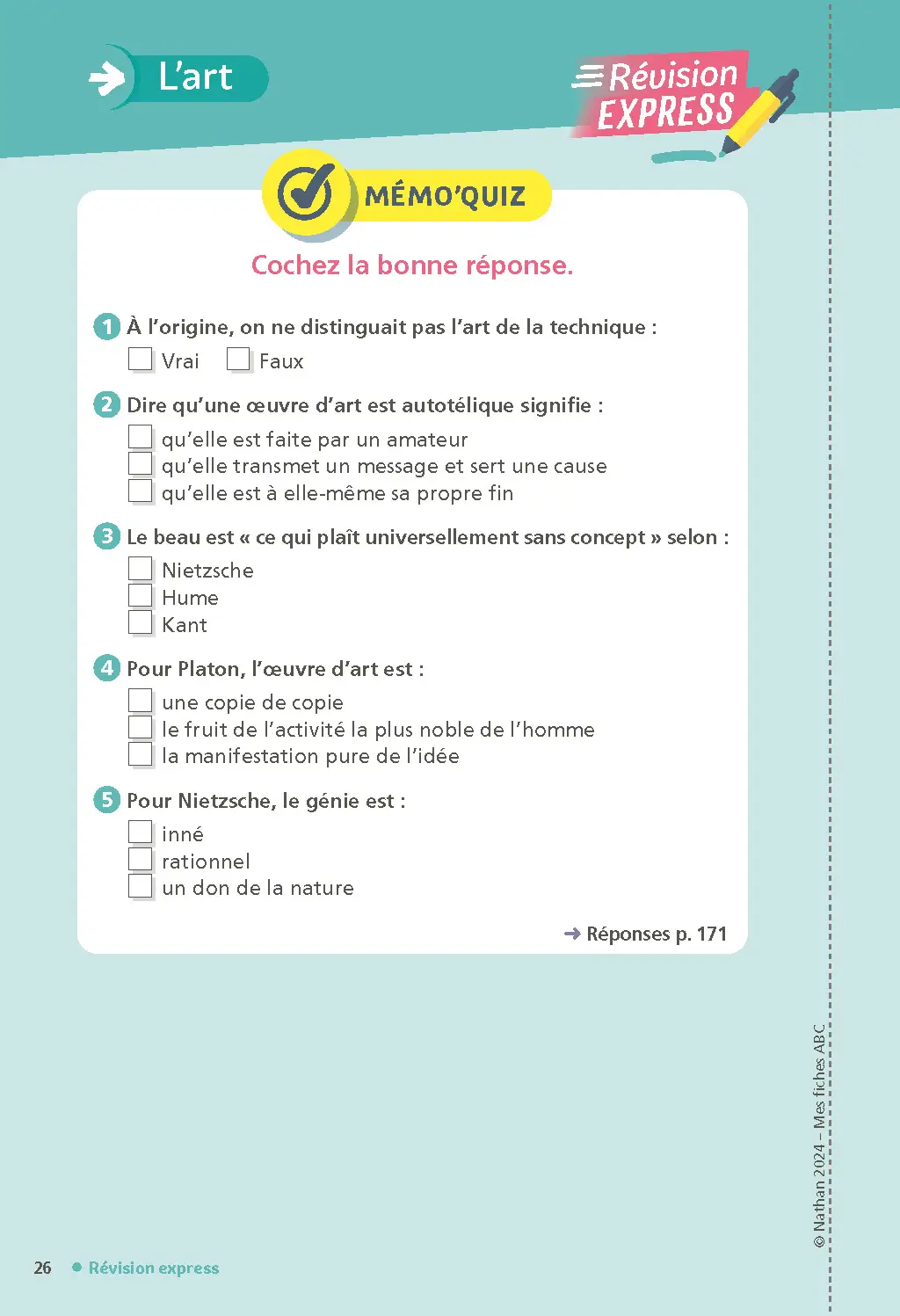 Philosophie Terminale - Mes fiches pour le BAC Tle - BAC 2027 - Fiches - 9782095031916 - page intérieure 026