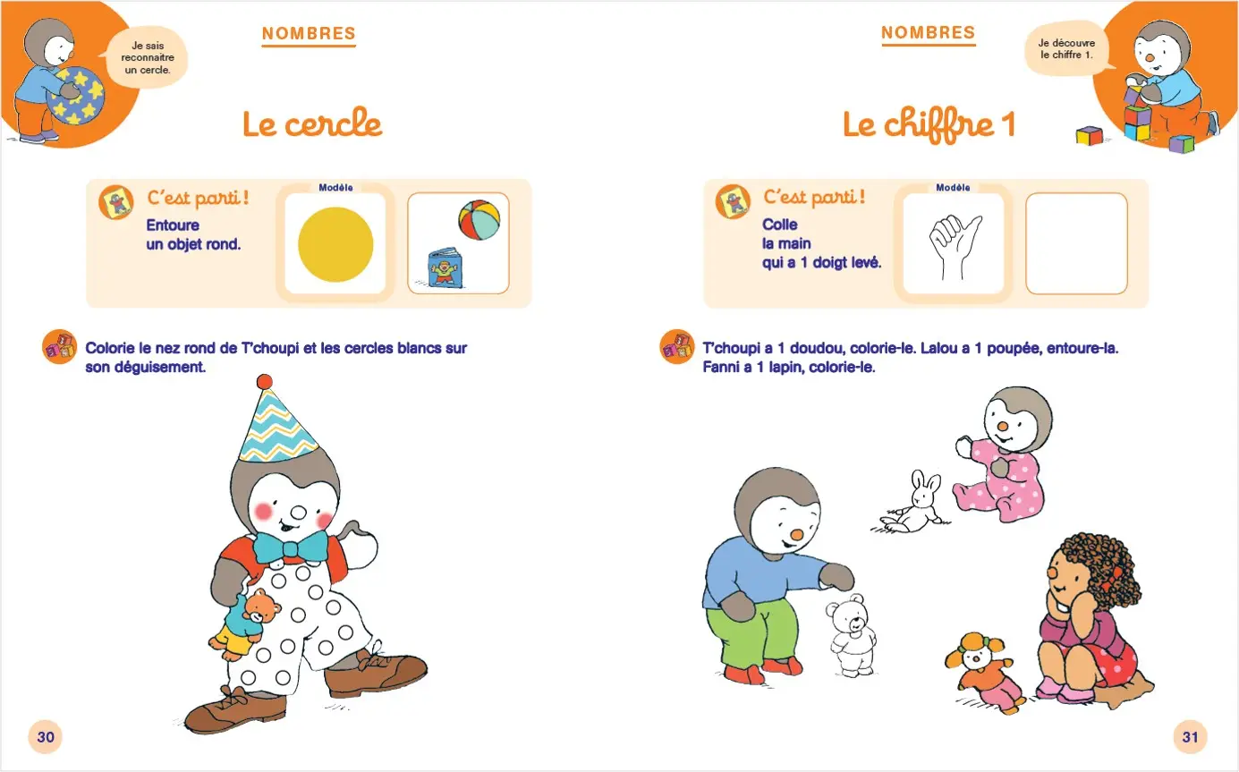 Ma moyenne section avec T'choupi - Les grandes notions de maternelle : graphisme, écriture, nombres ...  4/5 ans - Cahier d'exercices - 9782091933771 - page-interieure 03