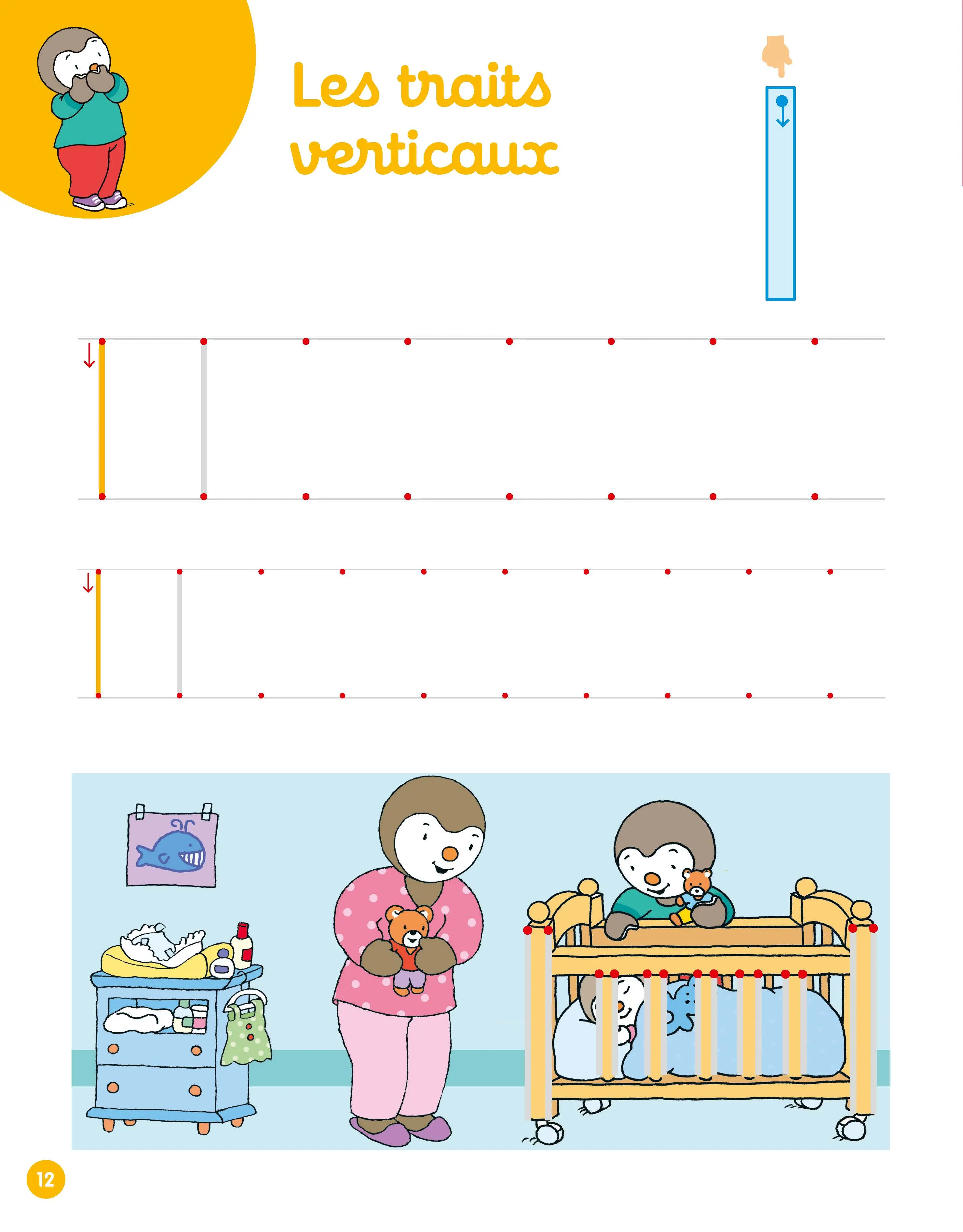 T'choupi mon cahier ardoise effaçable- Pour s'entraîner à dessiner ses premières formes (boucles, ponts, lignes ...) - Dès 3 ans  - Cahier d'exercices - 9782091934907 - page-interieure 03