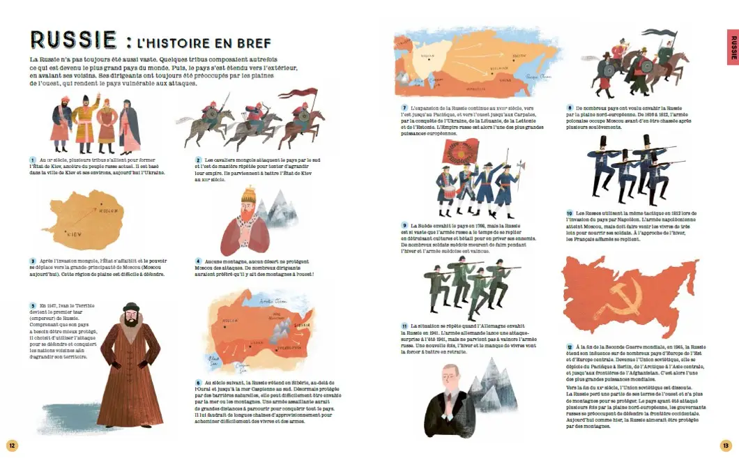Notre monde expliqué en 12 cartes - Un livre documentaire passionnant pour s'initier à la géopolitique, dès 10 ans - Livre documentaire - 9782092492383 - page-interieure 03