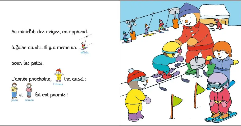 T'choupi à la neige - Une histoire à 2 voix - Dès 2 ans - Album(s) - 9782092581322 - page-interieure 03