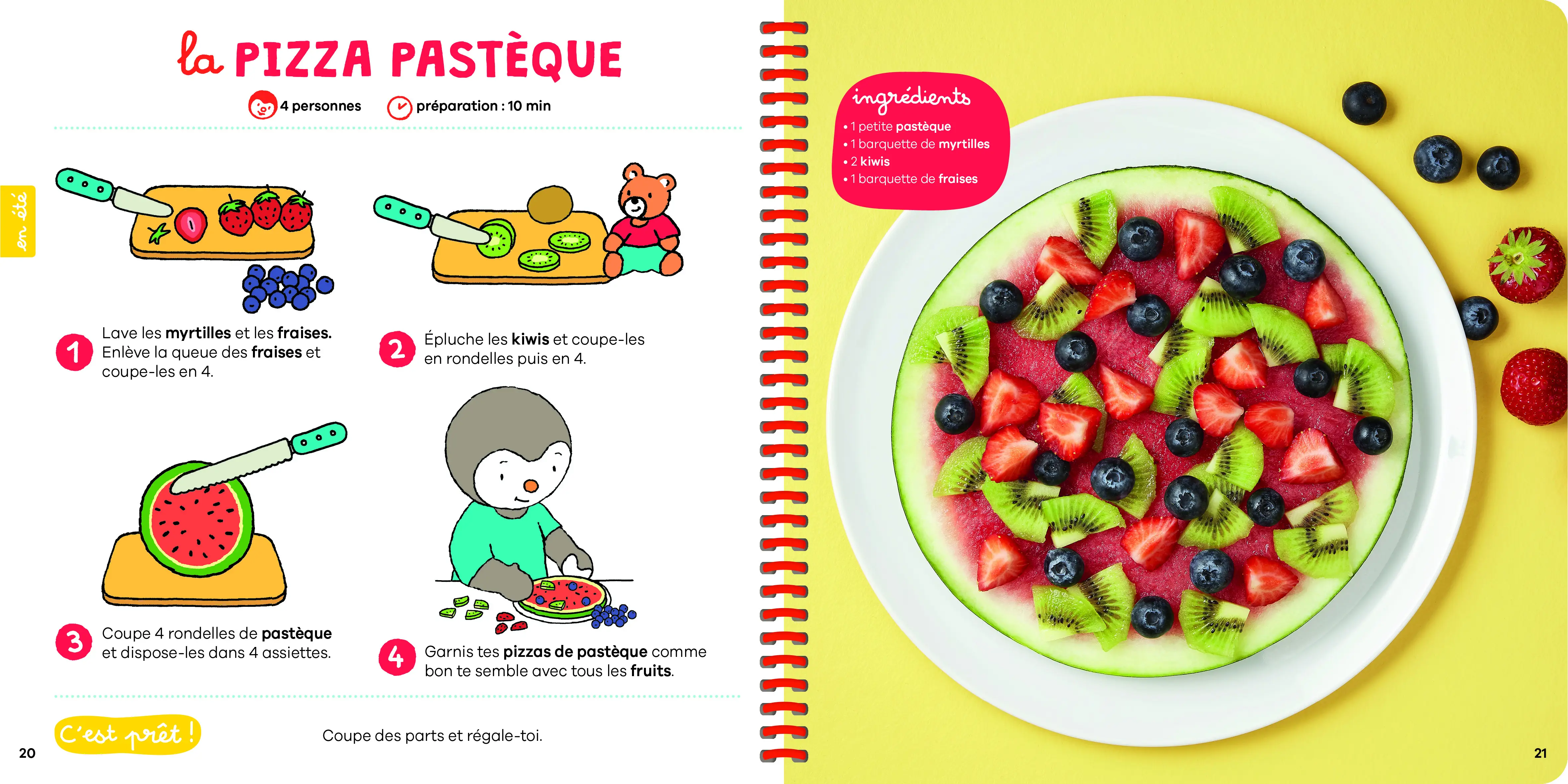 T'choupi mes recettes fruits & légumes - dès 3 ans - Livre - 9782092593714 - page intérieure 03