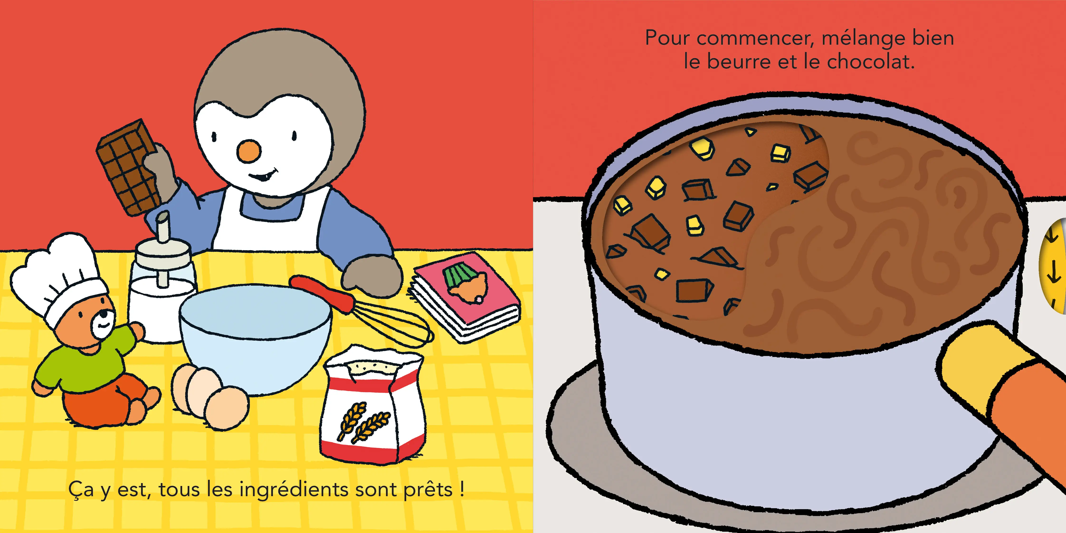 T'choupi cuisine comme un grand - histoire animée - dès 2 ans  - Livre d'éveil - 9782092594148 - page intérieure 03