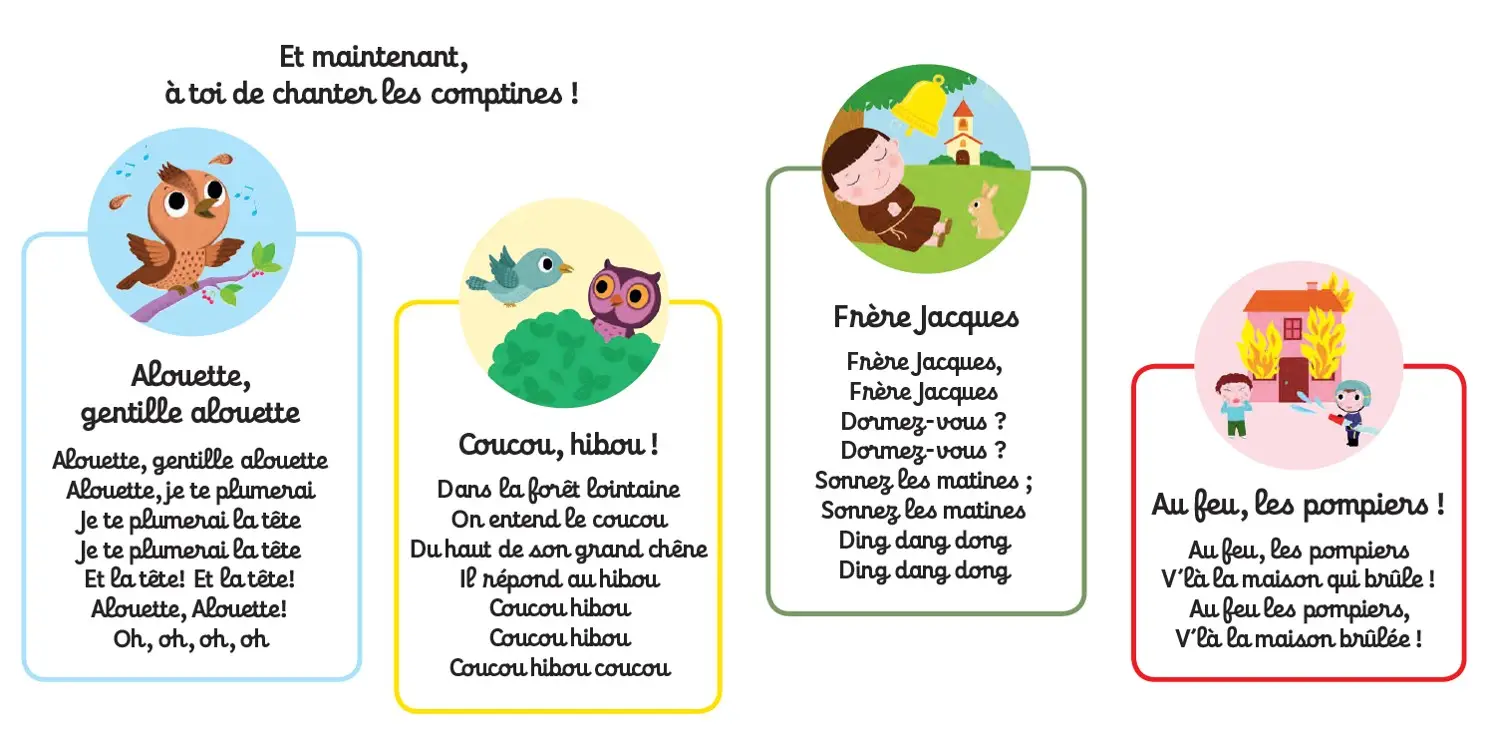 Kididoc - Mes premières comptines sonores et animées - Dès 1 an - Livre documentaire - 9782092594476 - page intérieure 03