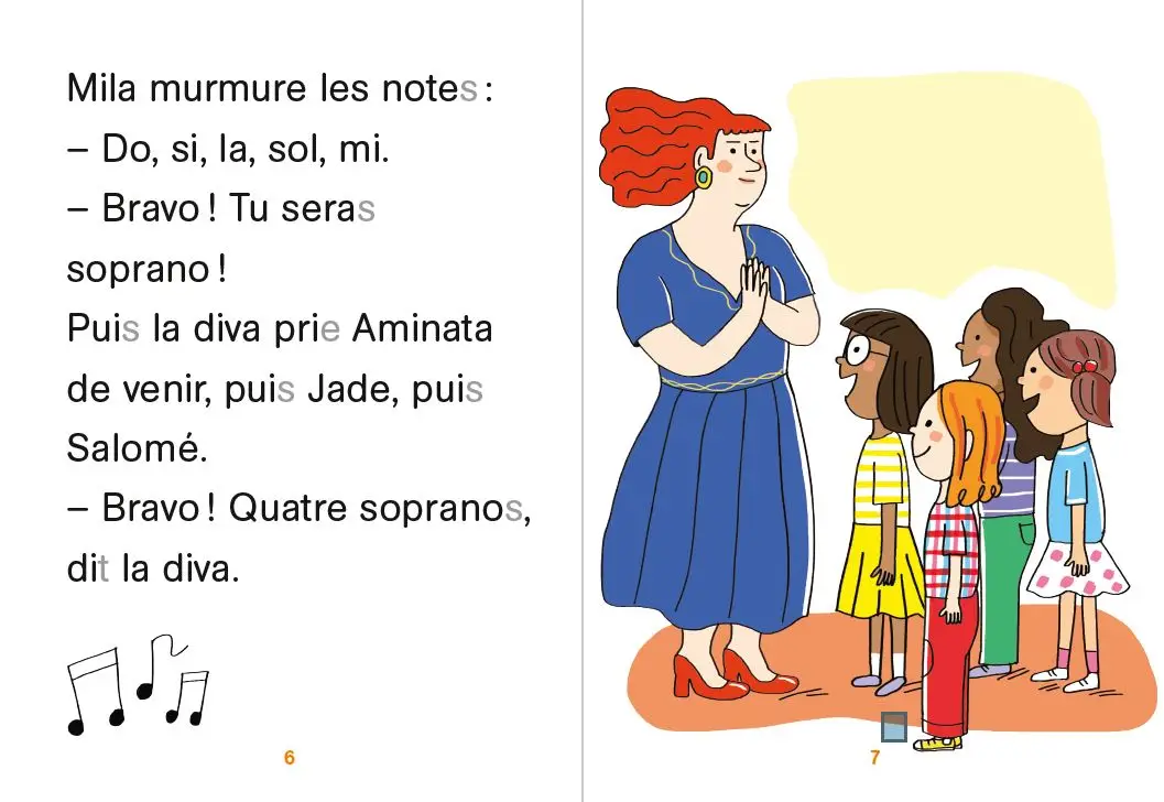 Mila et Noé à la chorale - Regarde je lis ! - Une histoire à lire tout seul - Niveau 2 - Dès 5 ans - Roman - 9782095017590 - page-interieure 03