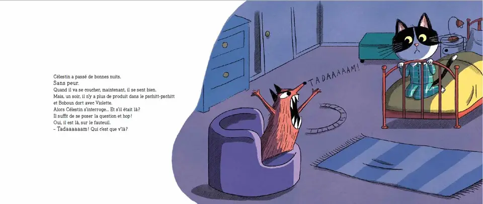 Célestin et le monstre - l'album pour dépasser ses peurs nocturnes - dès 2 ans - Album(s) - 9782095026028 - page-interieure 03