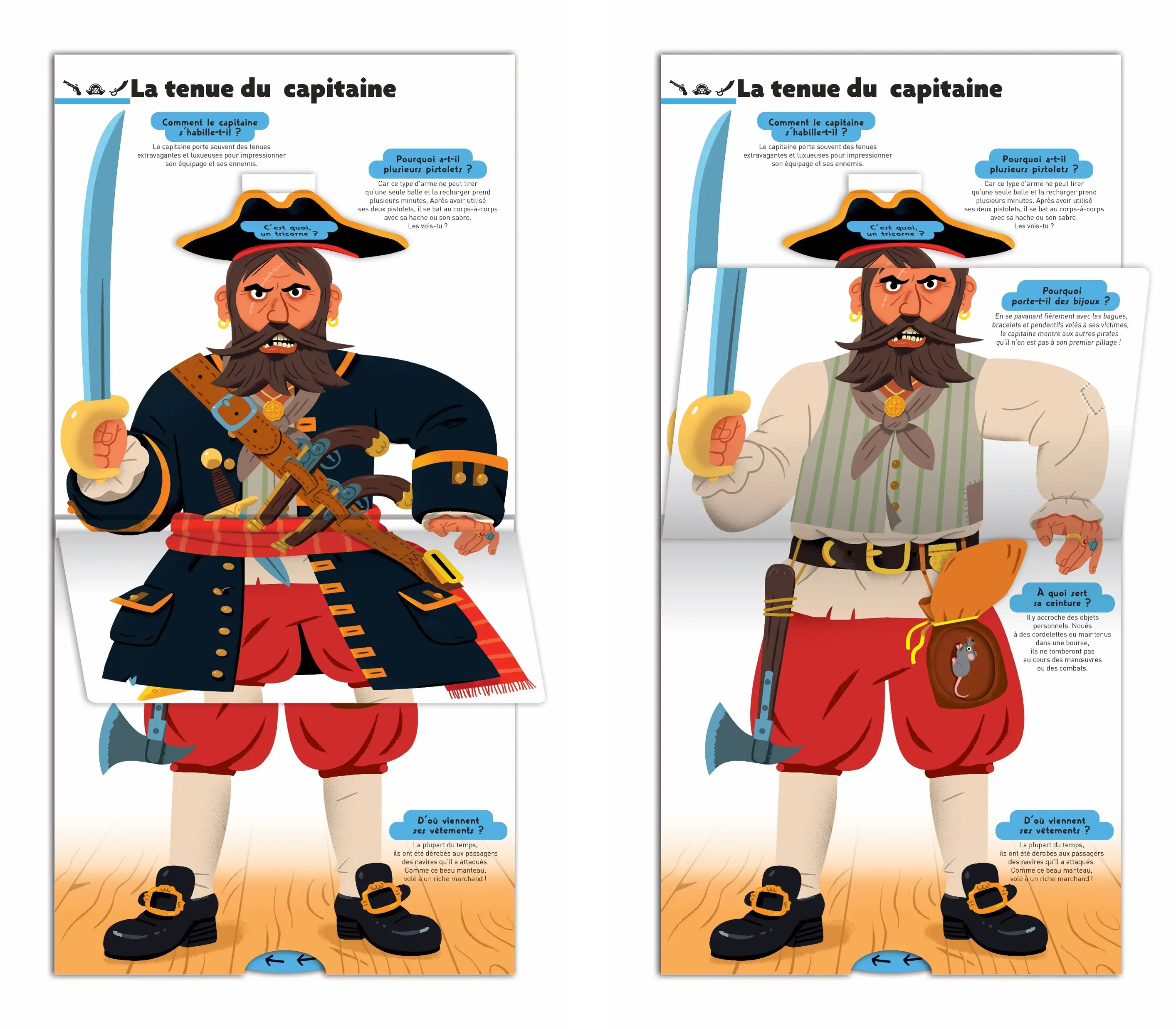 Le Kididoc des pirates - pour découvrir la vraie vie des pirates dans un grand livre Pop-up extraordinaire - dès 5 ans - Livre documentaire - 9782095028718 - page-interieure 03