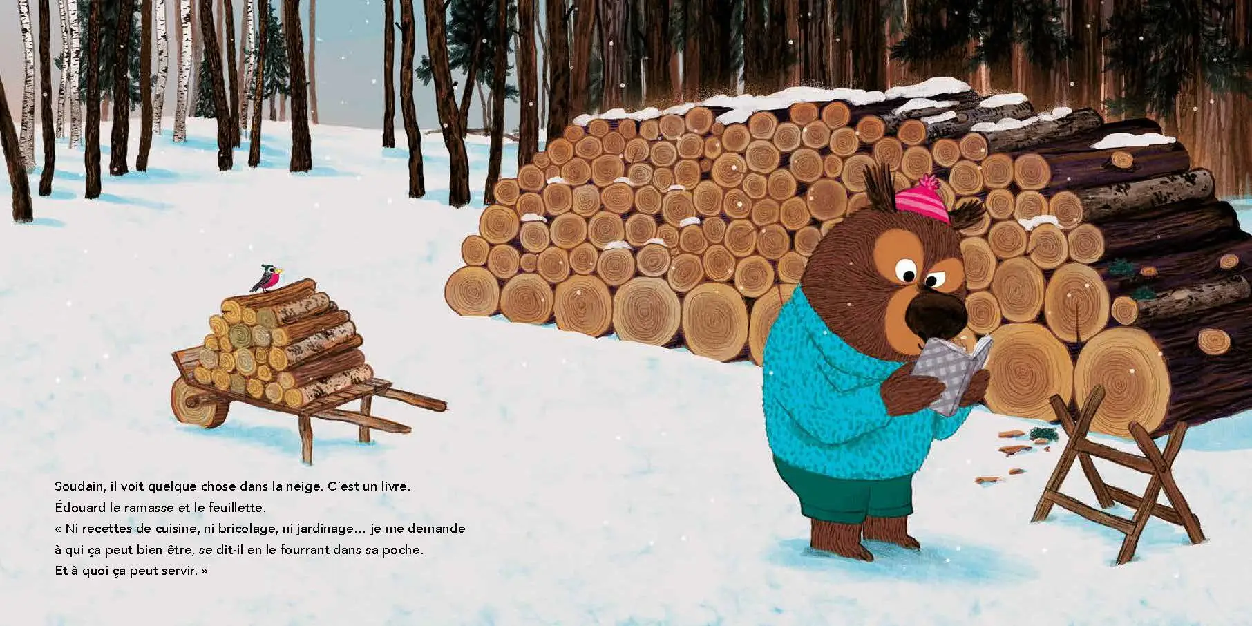 Edmond et ses amis : Un soir d'Hiver - Une histoire à lire au coin du feu dès 3 ans  - Album(s) - 9782095030285 - page-interieure 03