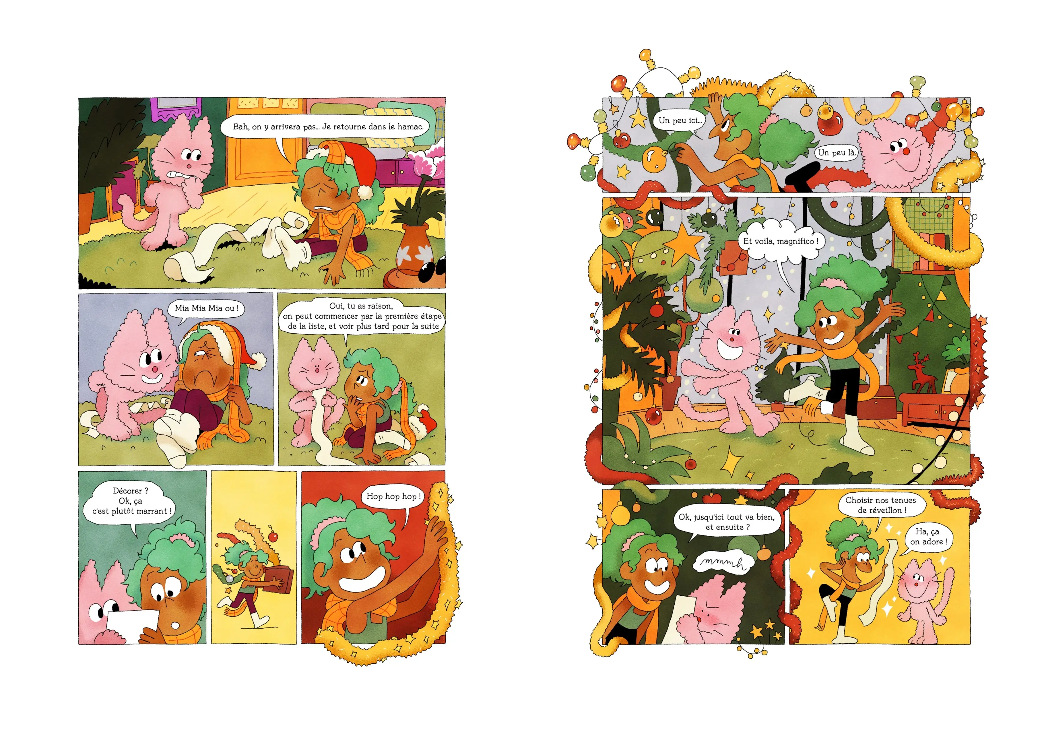 Une aventure Millie & Catsou : Noël Bif-bof - Une BD pour préparer le Noël que l'on désire - Dès 8 ans - BD - 9782095030728 - page-interieure 03