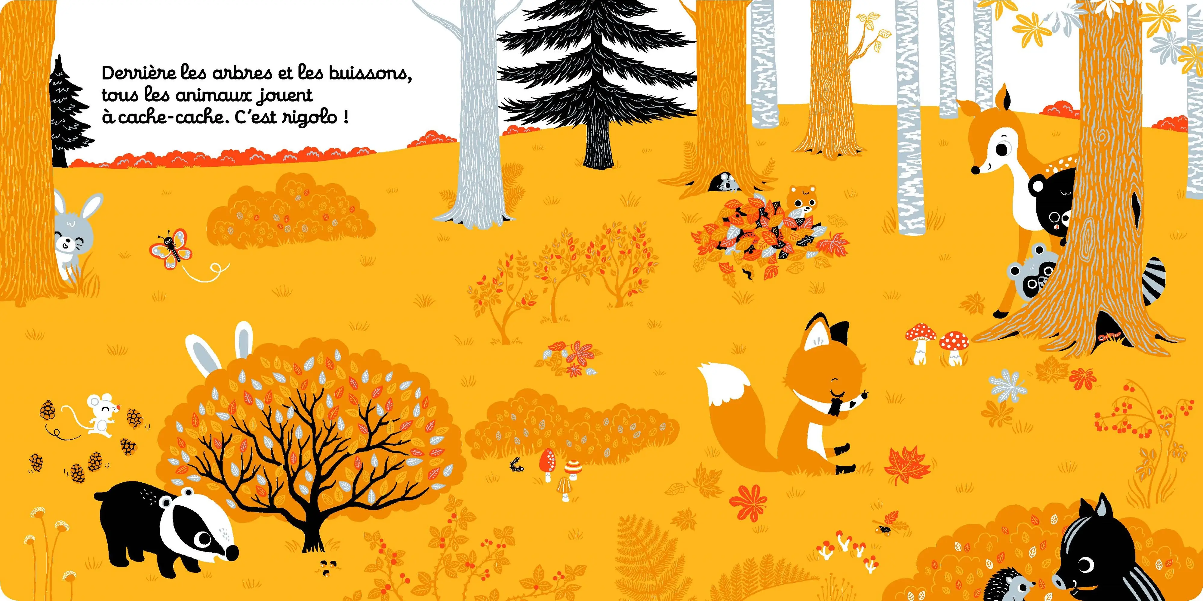 Ecoute dans la forêt - un livre sonore avec 6 comptines pour explorer la nature - Petit Nathan Dès 2 ans - Livre d'éveil - 9782095036515 - page-interieure 03
