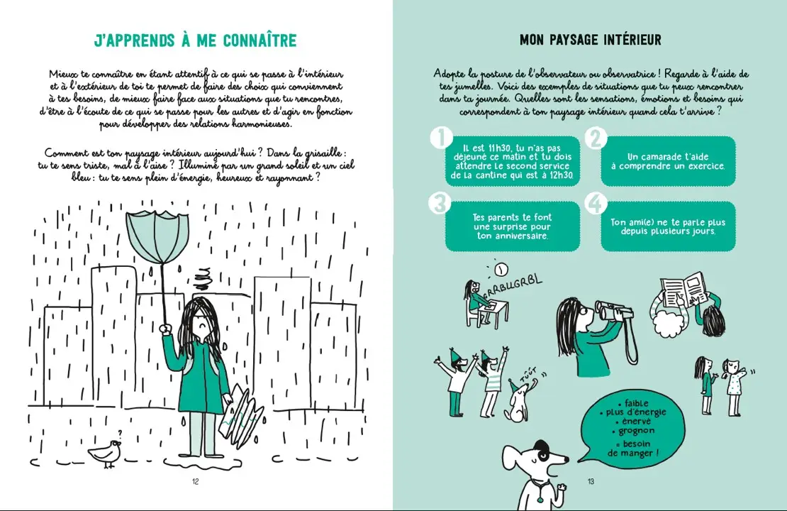 C'est ma vie ! - Bien avec moi, bien avec toi - Le guide pratique pour grandir en harmonie avec les autres - dès 6 ans - Livre documentaire - 9782095040420 - page-interieure 03