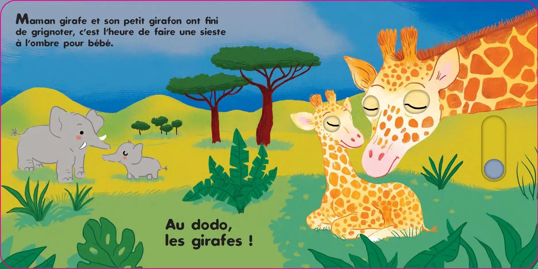 Au dodo - Les animaux sauvages - Un livre animé pour endormir les bébés en douceur - dès 6 mois - Livre d'éveil - 9782095042226 - page-interieure 03