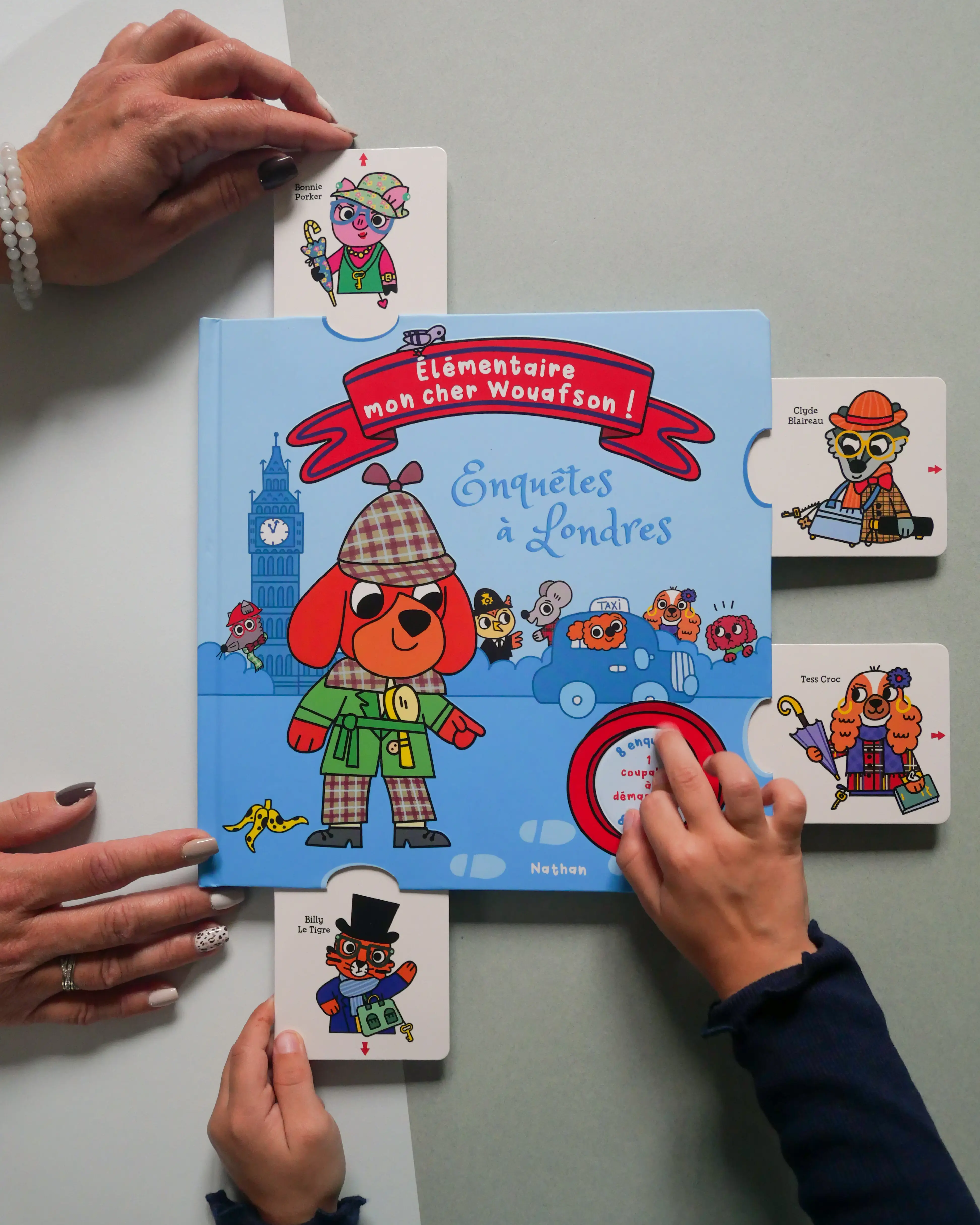 Élémentaire mon cher Wouafson ! Enquêtes à Londres - Livre d'enquêtes interactif - Jeu de déduction pour enfants dès 4 ans - 8 mystères à résoudre - Album(s) - 9782095043261 - page-interieure 03