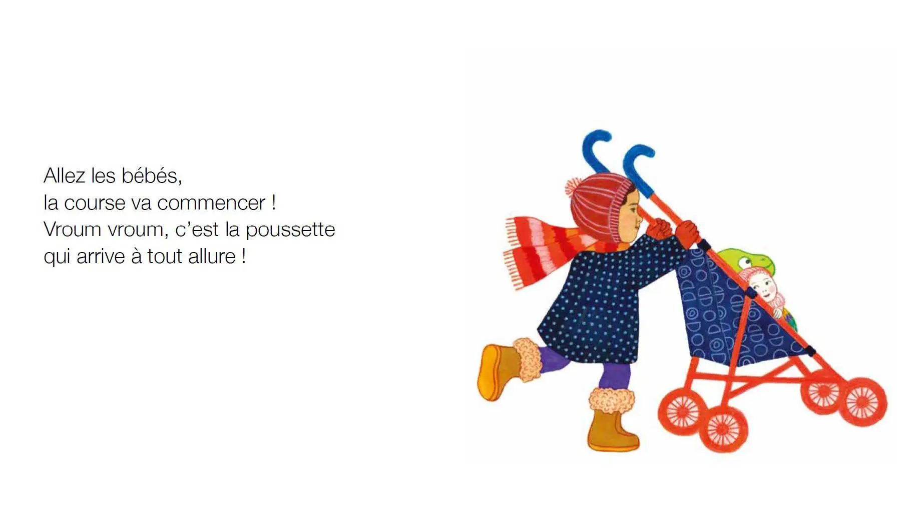 Ma poussette - Un album plein de fantaisie où le tout-petit joue à être grand - dès 2 ans - Livre d'éveil - 9782095043759 - page-interieure 03