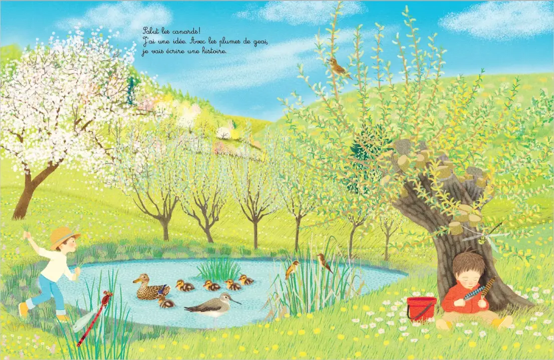 Printemps - Une promenade douce et poétique dans la nature - dès 2 ans - Livre d'éveil - 9782095043858 - page-interieure 03