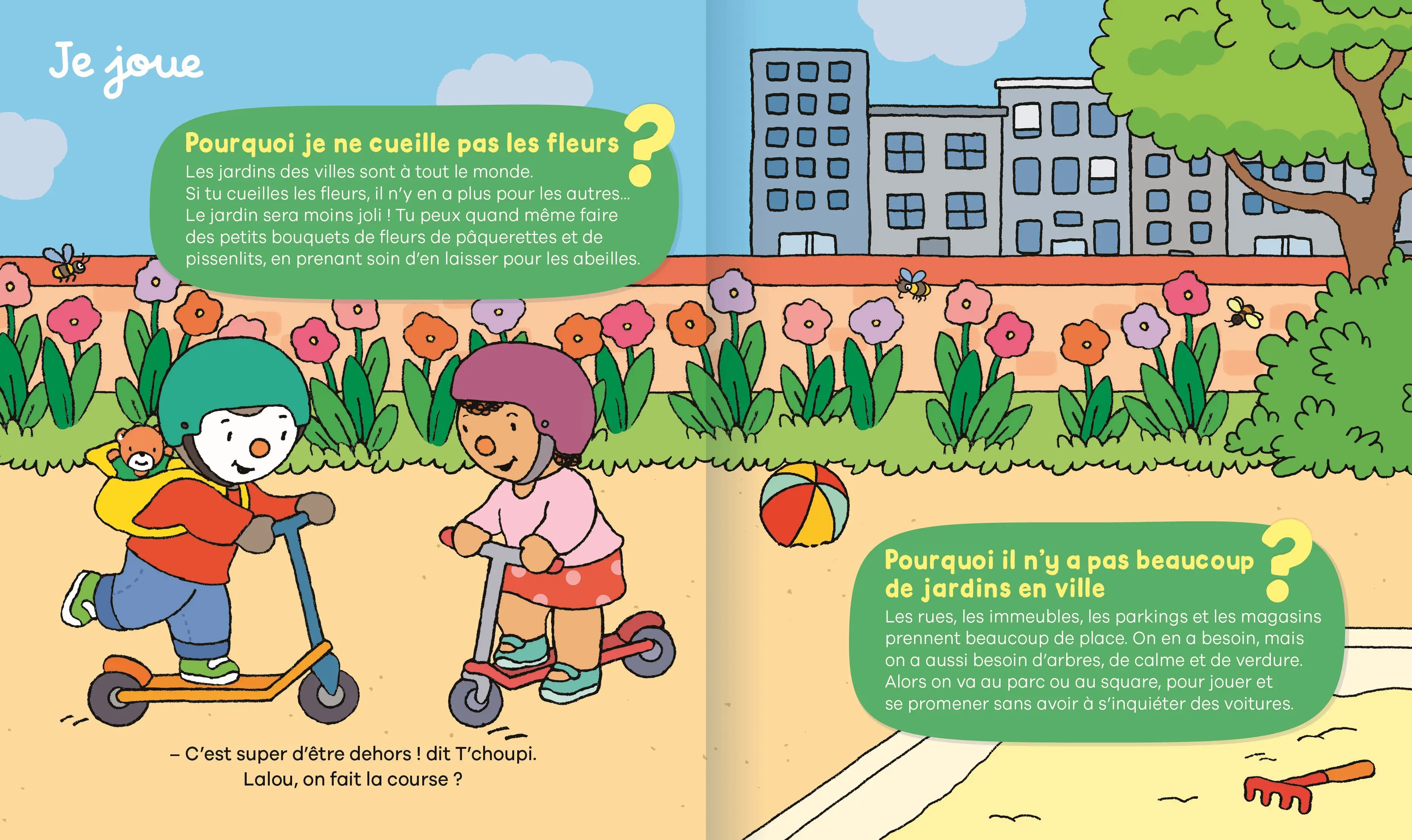 Les pourquoi de T'choupi - Le jardin - 24 questions réponses pour partir à la découverte du jardin avec T'choupi ! - dès 2 ans - Livre documentaire - 9782095044213 - page-interieure 03