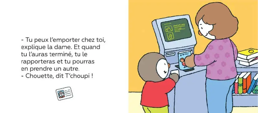 T'choupi va à la bibliothèque - Pour une première visite en douceur dans ce lieu magique - dès 2 ans - Album(s) - 9782095044435 - page-interieure 03