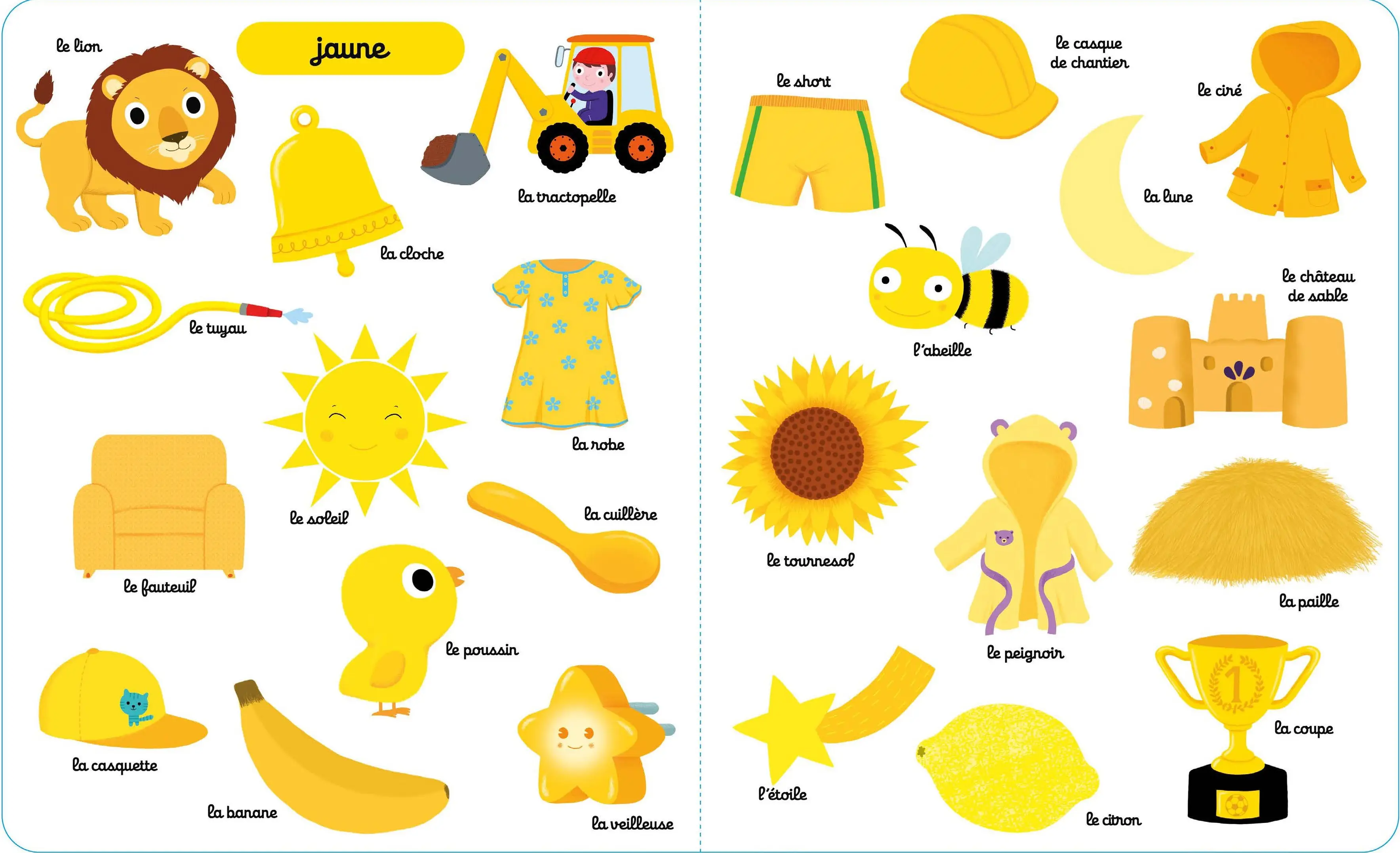 Mon grand imagier des couleurs - Le livre XXL pour découvrir les couleurs et le langage - à découvrir dès 1 an  - Livre d'éveil - 9782095046026 - page-interieure 03