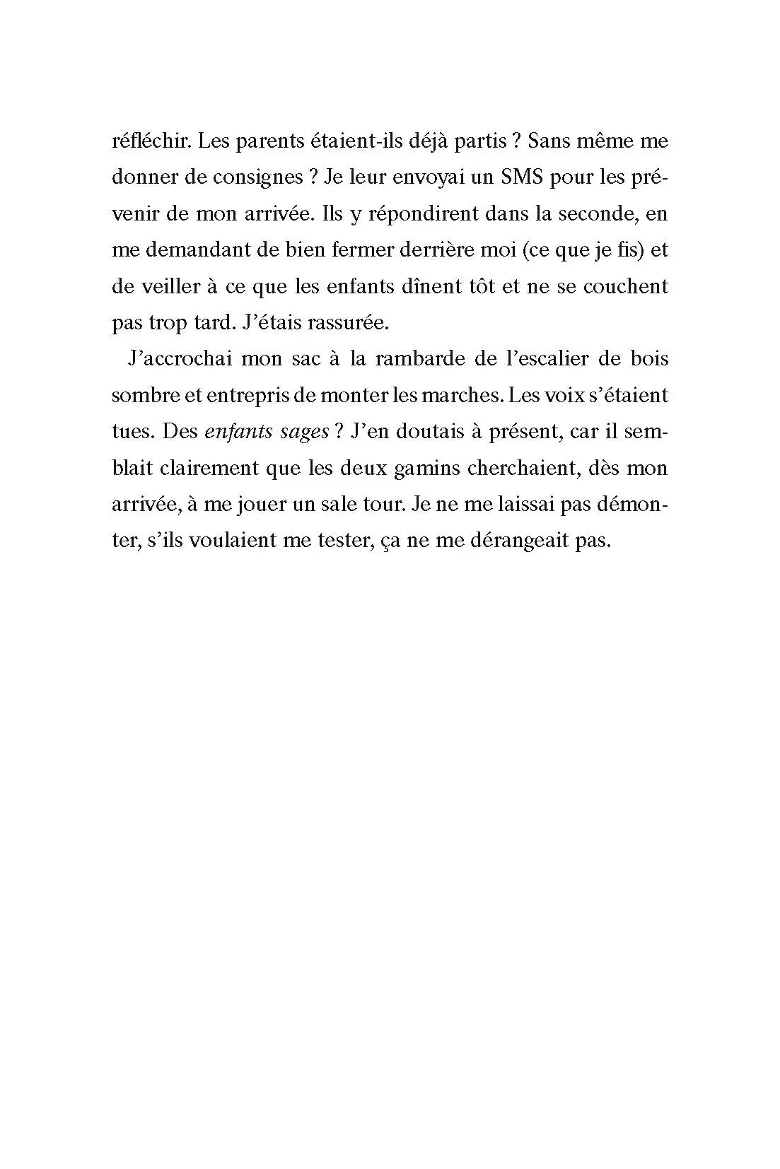 Court toujours - La babysitter - Un huis-clos horrifique à glacer le sang ! - Thriller psychologique pour ados - Audiobook inclus - Roman - 9782095049546 - page-interieure 03