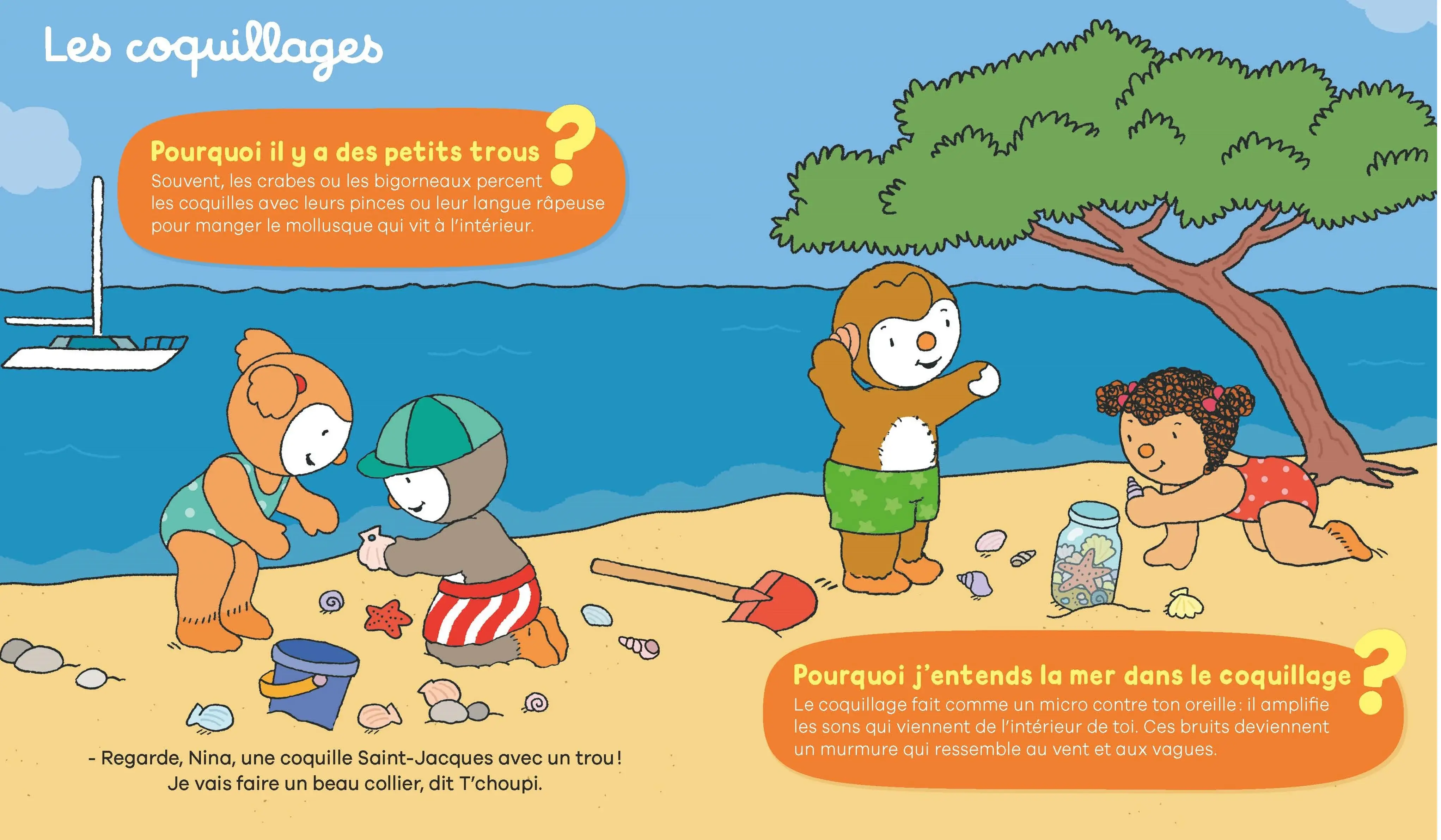 Les pourquoi de T'choupi - la mer - Un documentaire parfait pour les enfants dès 2 ans  - Livre documentaire - 9782095058173 - page-interieure 03