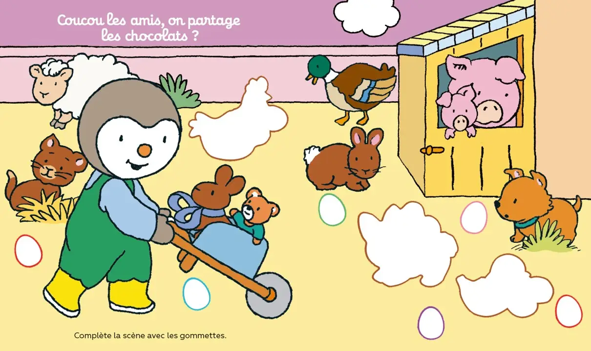 T'choupi mes gommettes de Pâques - Plus de 150 gommettes repositionnables ! - Dès 2 ans - Cahier d'activités - 9782095058753 - page-interieure 03