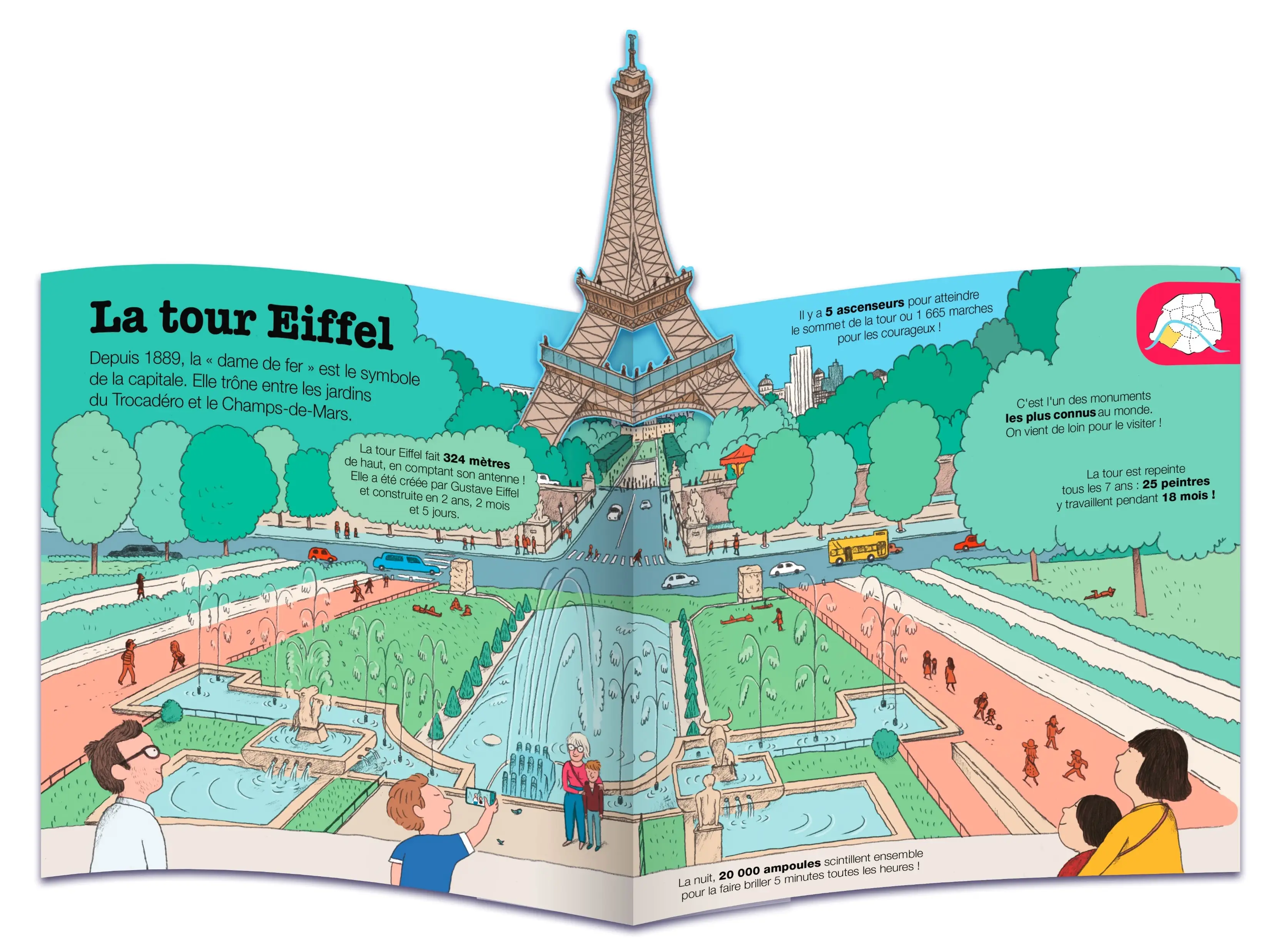 Paris - Livre animé Kididoc - Dès 6 ans - Livre documentaire - 9782095061807 - page-interieure 03