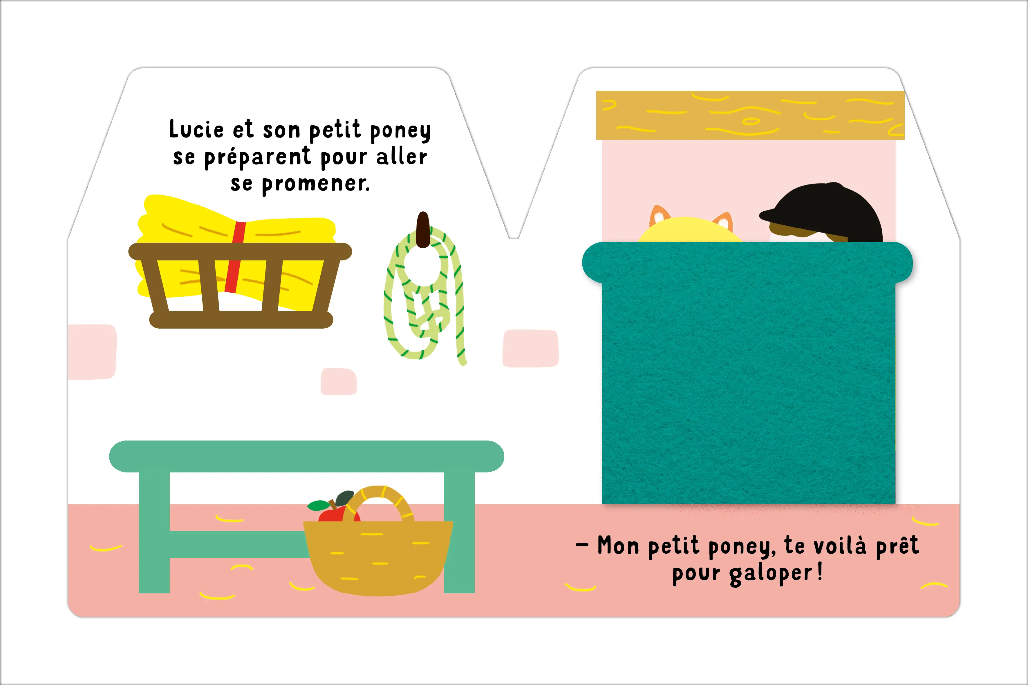Cache-cache - petit poney- Livre à toucher pour les bébés dès 6 mois  - Livre d'éveil - 9782092591383 - page intérieure 04