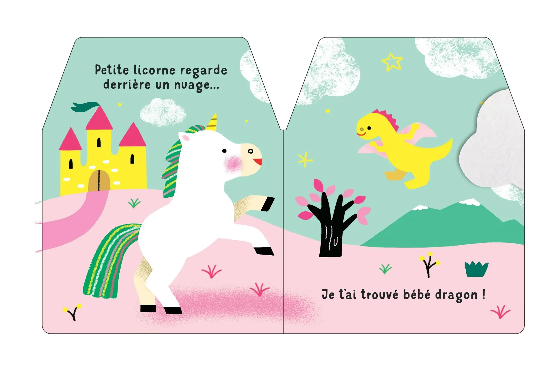 Cache-cache petite licorne - Livre matière - éveil -  Dès 6 mois - Livre d'éveil - 9782092592144 - page intérieure 04