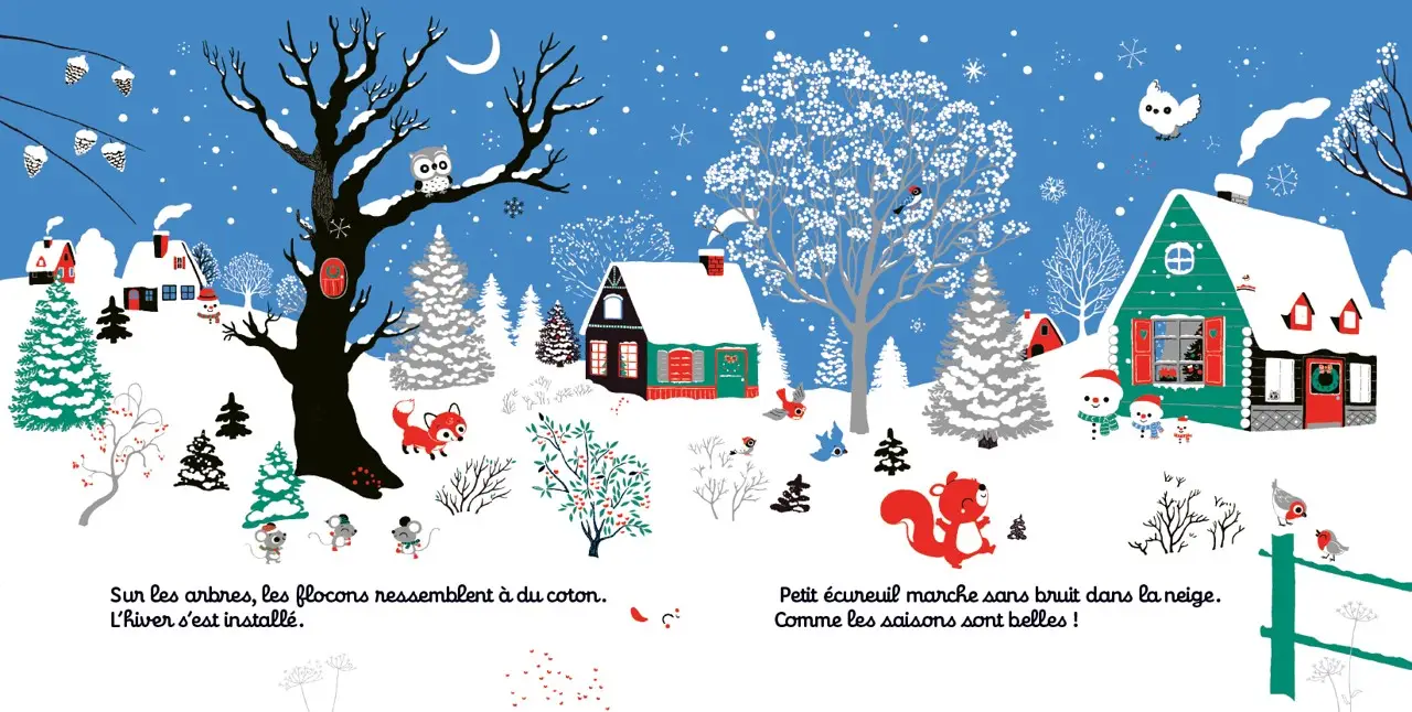 Regarde les saisons - Livre d'éveil à toucher pour les bébés, dès 6 mois - Livre d'éveil - 9782095013295 - page-interieure 04