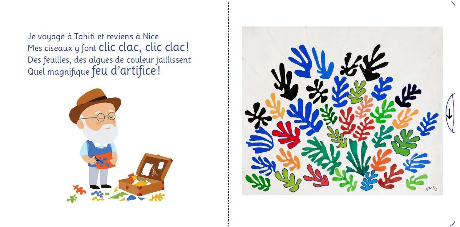 Petit Matisse - Tralal'art - 5 animations ludiques pour découvrir l'un des peintres les plus connus - Dès 12 mois - Livre d'éveil - 9782095014544 - page-interieure 04
