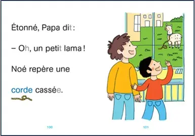 Vive les animaux ! - 4 histoires de Mila et Noé - Regarde je lis ! - Niveau 1 et 1+ Dès 5/6 ans - Roman - 9782095015749 - page-interieure 04