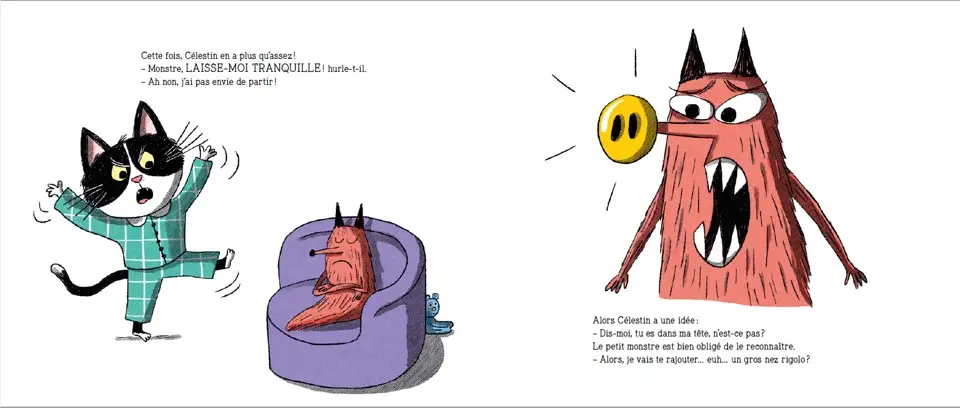 Célestin et le monstre - l'album pour dépasser ses peurs nocturnes - dès 2 ans - Album(s) - 9782095026028 - page-interieure 04