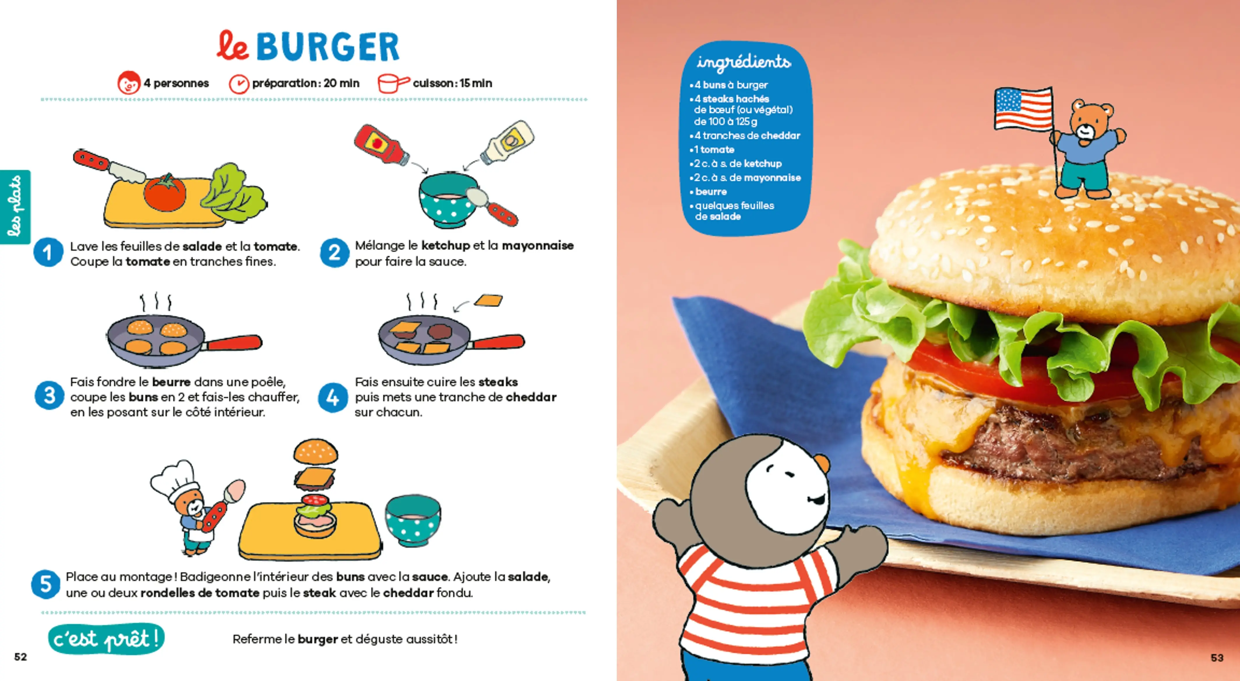 T'choupi mon grand livre de cuisine pour enfants - 70 recettes super simples, dès 3 ans (livre de recettes pour enfants) - Livre - 9782095029401 - page-interieure 04
