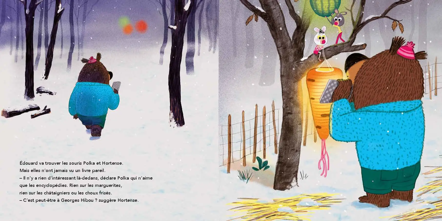 Edmond et ses amis : Un soir d'Hiver - Une histoire à lire au coin du feu dès 3 ans  - Album(s) - 9782095030285 - page-interieure 04