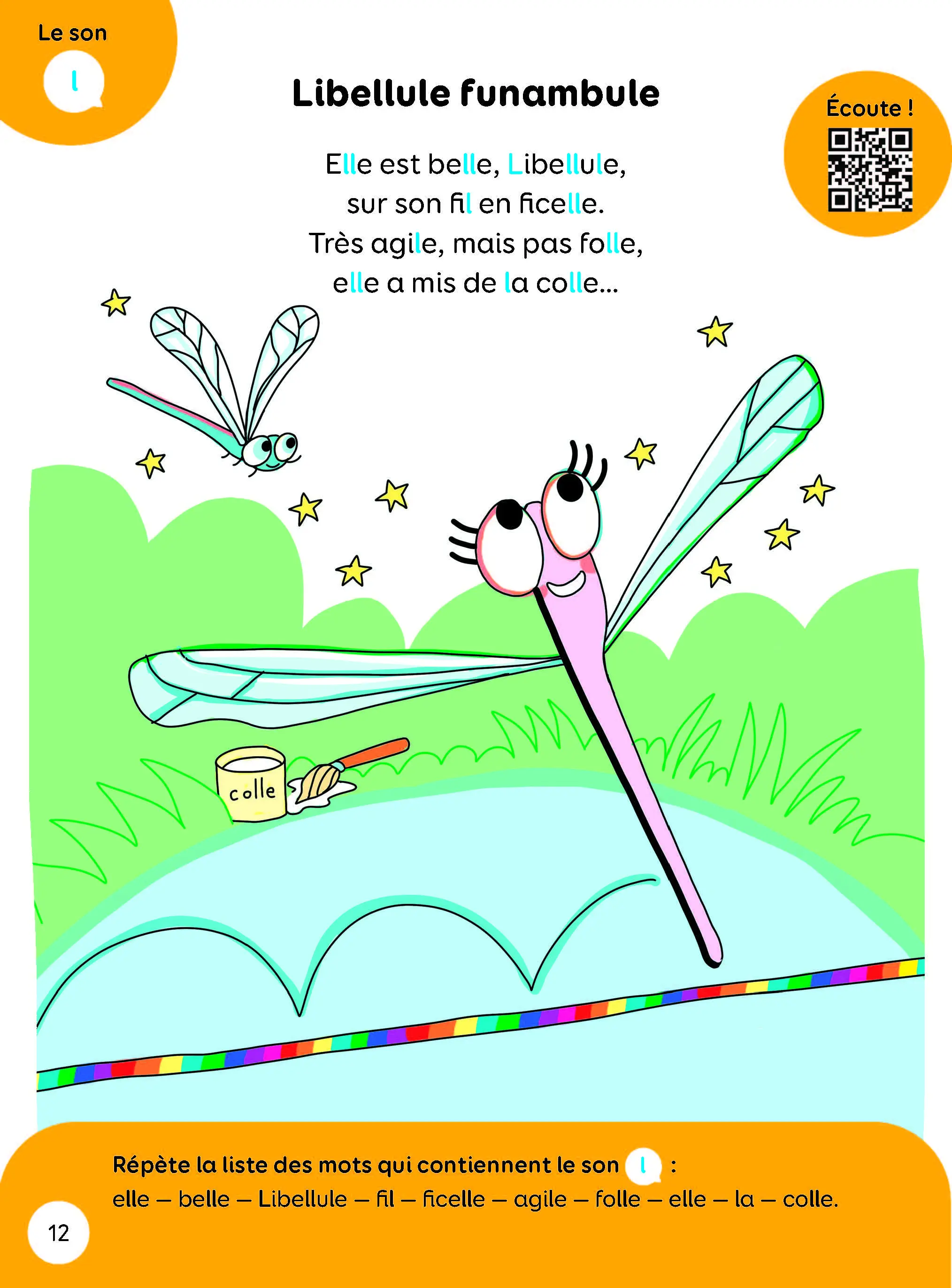 Regarde je lis, Comptines pour apprendre les sons - Cahier d'exercices - 9782095032784 - page-interieure 04