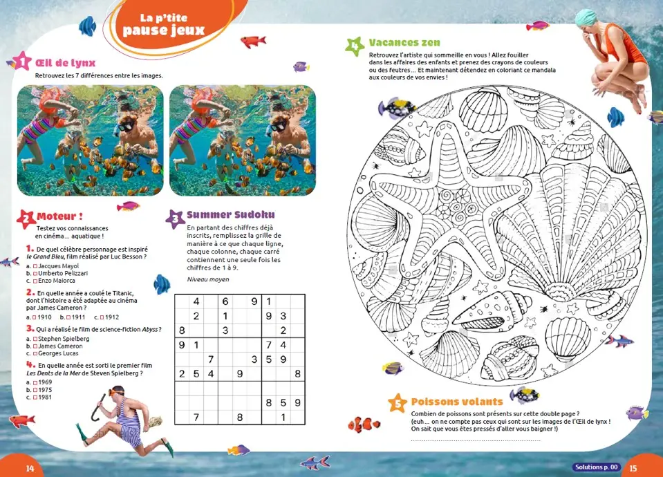Cahier de vacances adultes 2026 - 150 jeux variés pour des moments 100% détente !   - Cahier de vacances - 9782095033248 - page-interieure 04