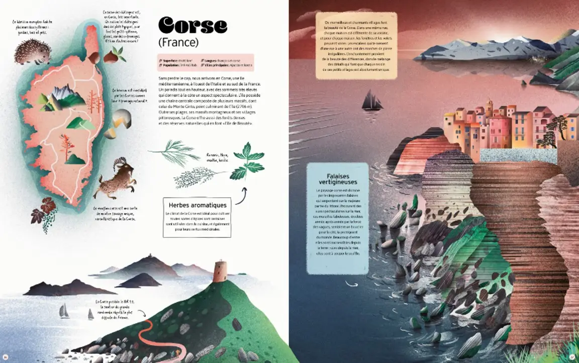 Album Mosquito ! : Iles du monde - Découvrez 16 iles du monde pour une initiation à l'écologie et à la géographie - dès 7 ans - Livre documentaire - 9782095036997 - page-interieure 04