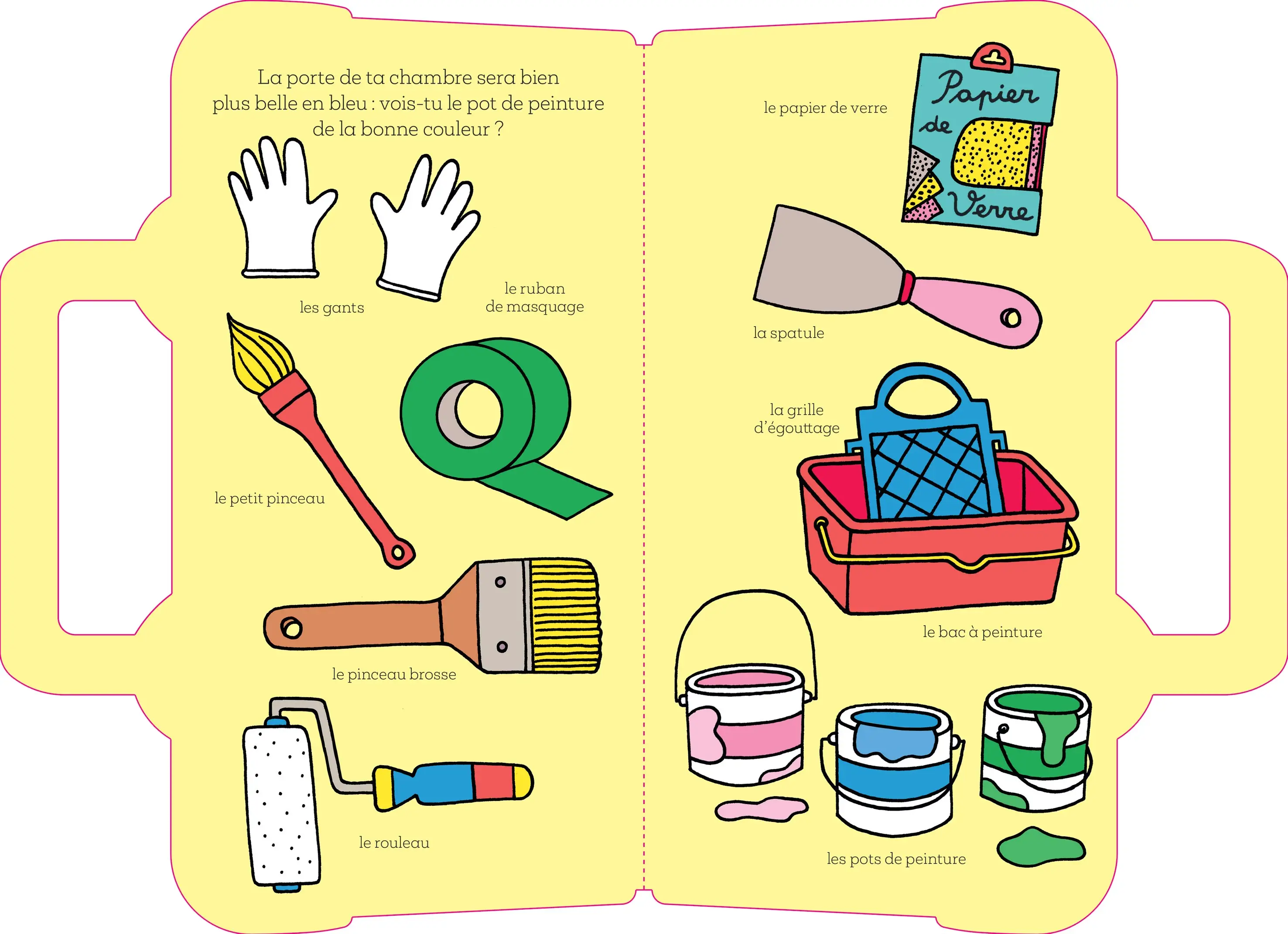 Mon imagier à promener - Ma boîte à outils - à emporter partout grâce à la poignée - dès 18 mois - Livre d'éveil - 9782095042233 - page-interieure 04