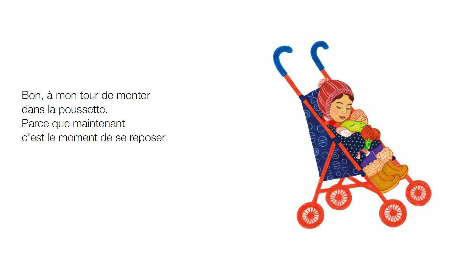 Ma poussette - Un album plein de fantaisie où le tout-petit joue à être grand - dès 2 ans - Livre d'éveil - 9782095043759 - page-interieure 04