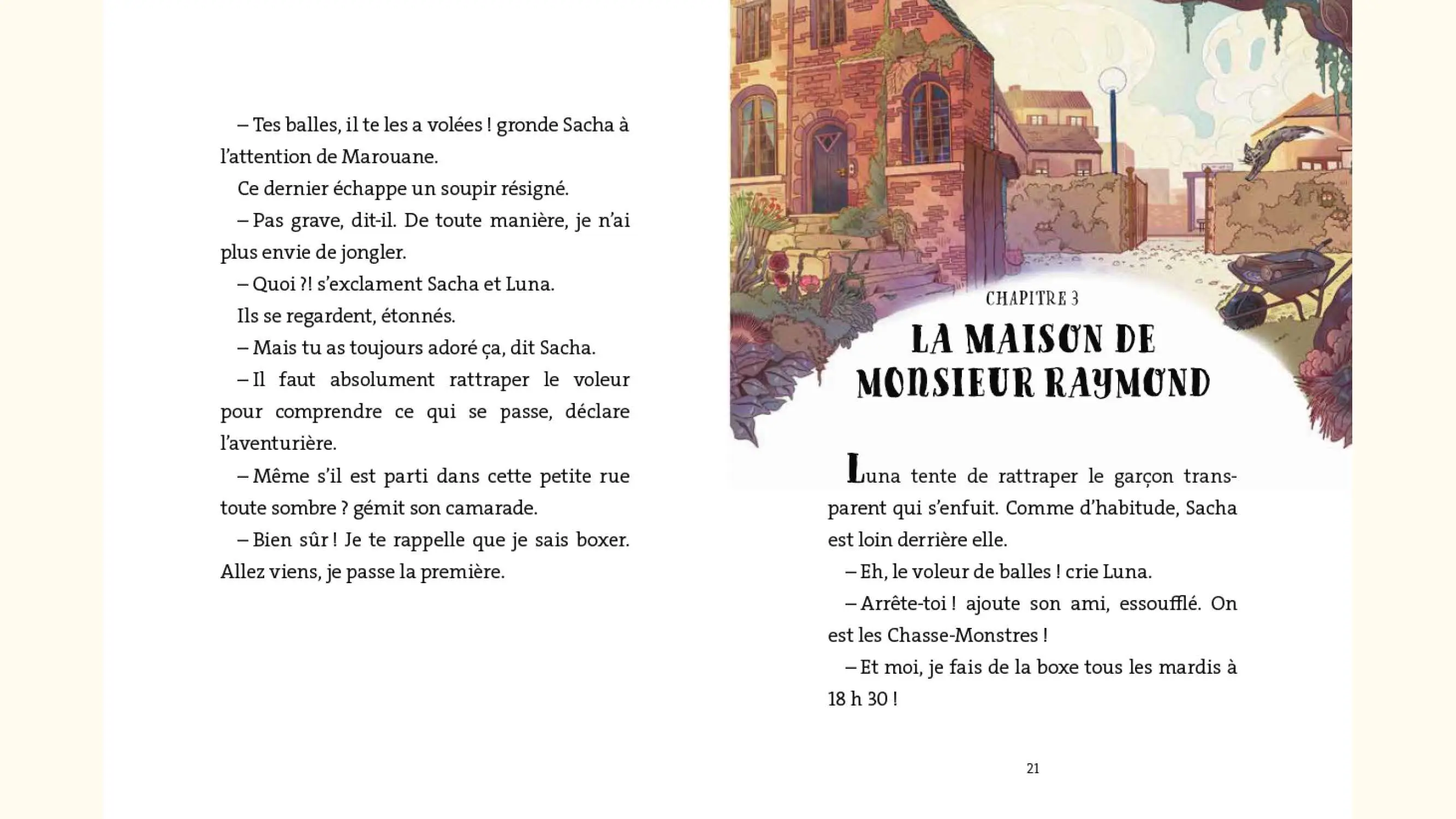 Les Chasse-Monstres - Le voleur de rêves - Un duo soudé qui affronte les monstres au quotidien !  - Etoile Filante - Dès 7 ans - Roman - 9782095058104 - page-interieure 04