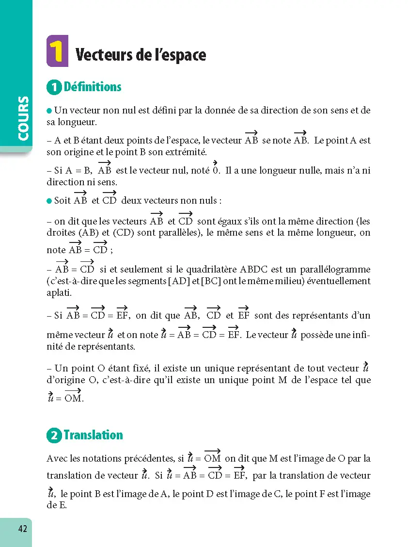 Maths Terminale - Pour viser la prépa scientifique - ABC Excellence Ambition prépa - Bac 2027 - Enseignement de spécialité Tle - Cours, Approfondissement, Méthode, Exercices et Sujets corrigés - Livre de cours, méthode et exercices - 9782095033965 - page intérieure 042