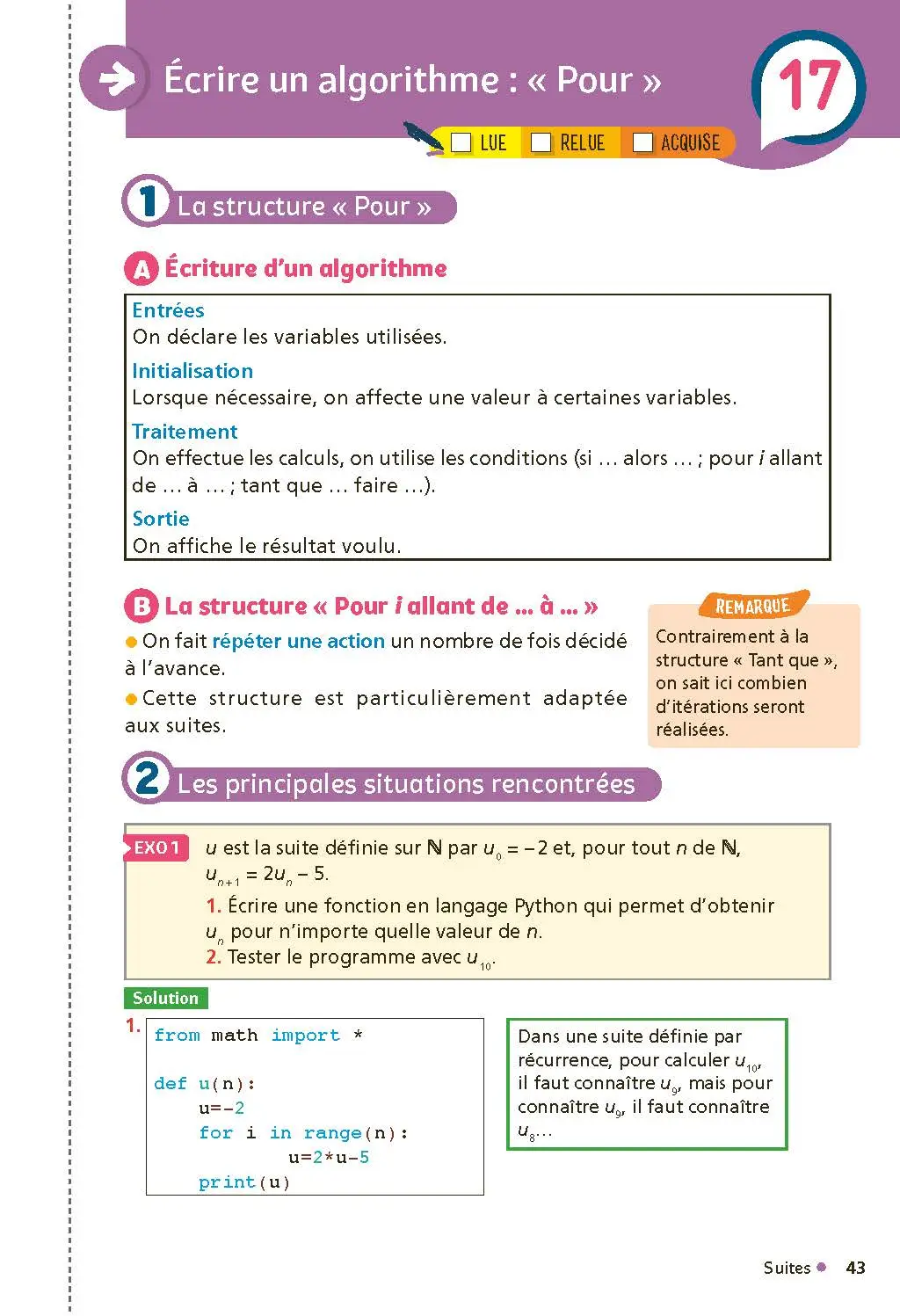 Mathématiques Terminale - Mes fiches pour le BAC Tle - BAC 2027 - EPUB - Fiches - 9782095050962 - page intérieure 043