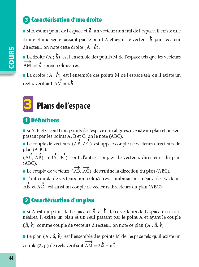 Maths Terminale - Pour viser la prépa scientifique - ABC Excellence Ambition prépa - Bac 2027 - Enseignement de spécialité Tle - Cours, Approfondissement, Méthode, Exercices et Sujets corrigés - Livre de cours, méthode et exercices - 9782095033965 - page intérieure 044