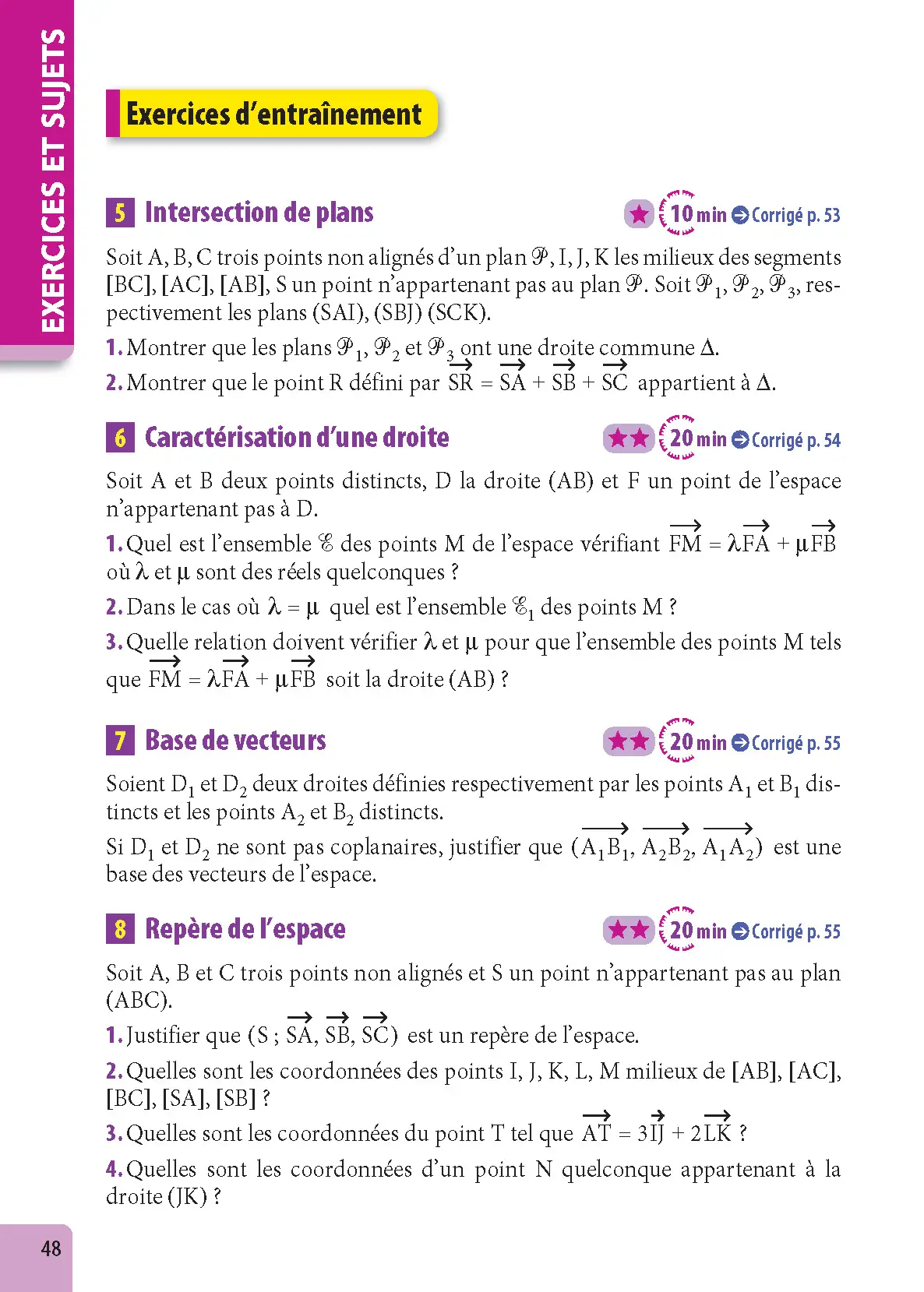 Maths Terminale - Pour viser la prépa scientifique - ABC Excellence Ambition prépa - Bac 2027 - Enseignement de spécialité Tle - Cours, Approfondissement, Méthode, Exercices et Sujets corrigés - EPUB - Livre de cours, méthode et exercices - 9782095034337 - page intérieure 048