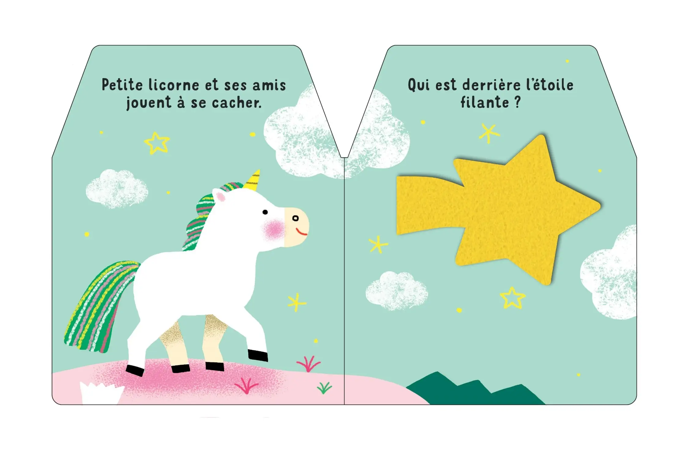Cache-cache petite licorne - Livre matière - éveil -  Dès 6 mois - Livre d'éveil - 9782092592144 - page intérieure 05