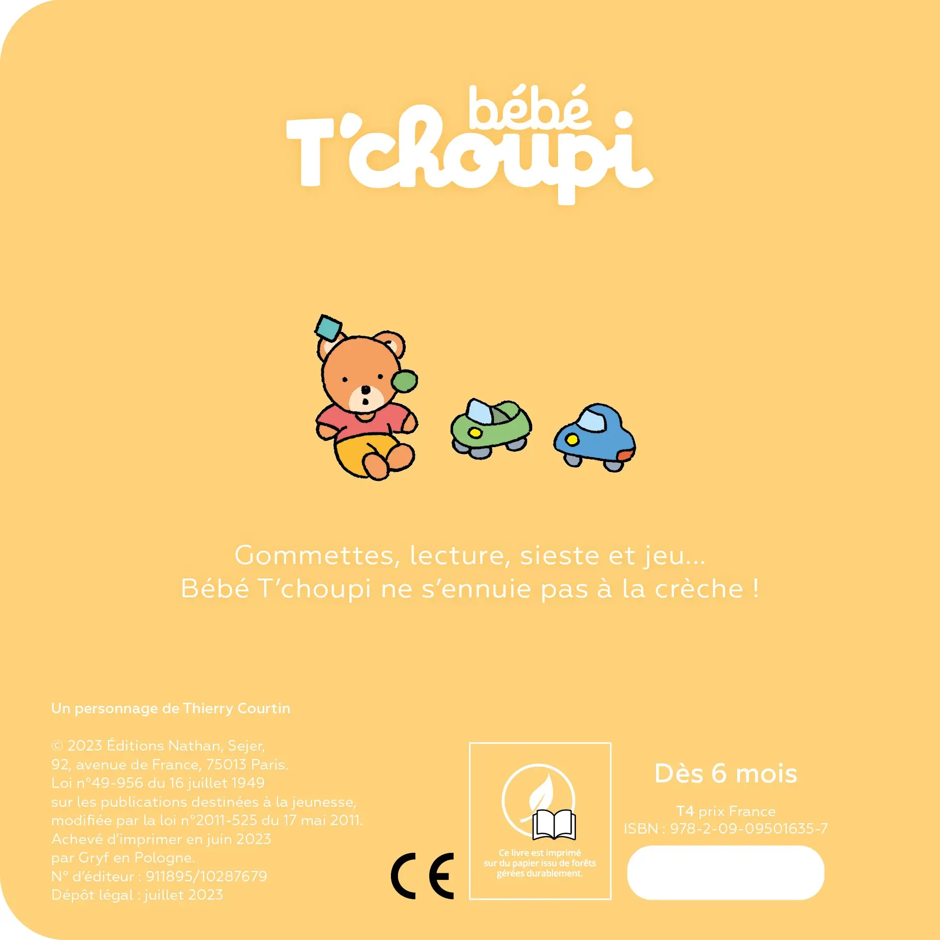 Bébé T'choupi : à la crèche - Livre d'éveil bébé dès 6 mois  - Livre d'éveil - 9782095016357 - page-interieure 05